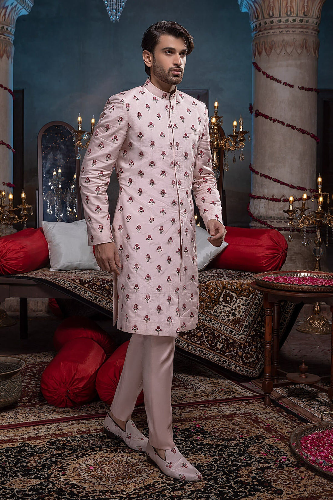 Pakistani Menswear | Mina Kashif | Sherwani D-19 - Official Sakeena London stockist in UK - Sakeena London