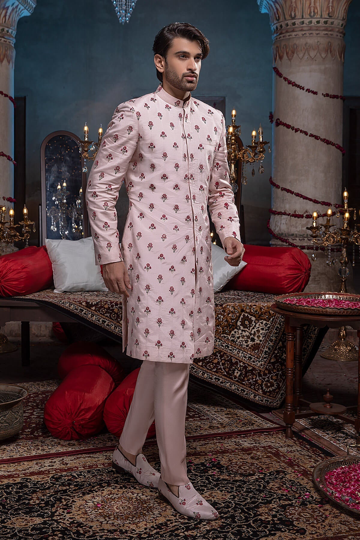 Pakistani Menswear | Mina Kashif | Sherwani D-19 - Official Sakeena London stockist in UK - Sakeena London
