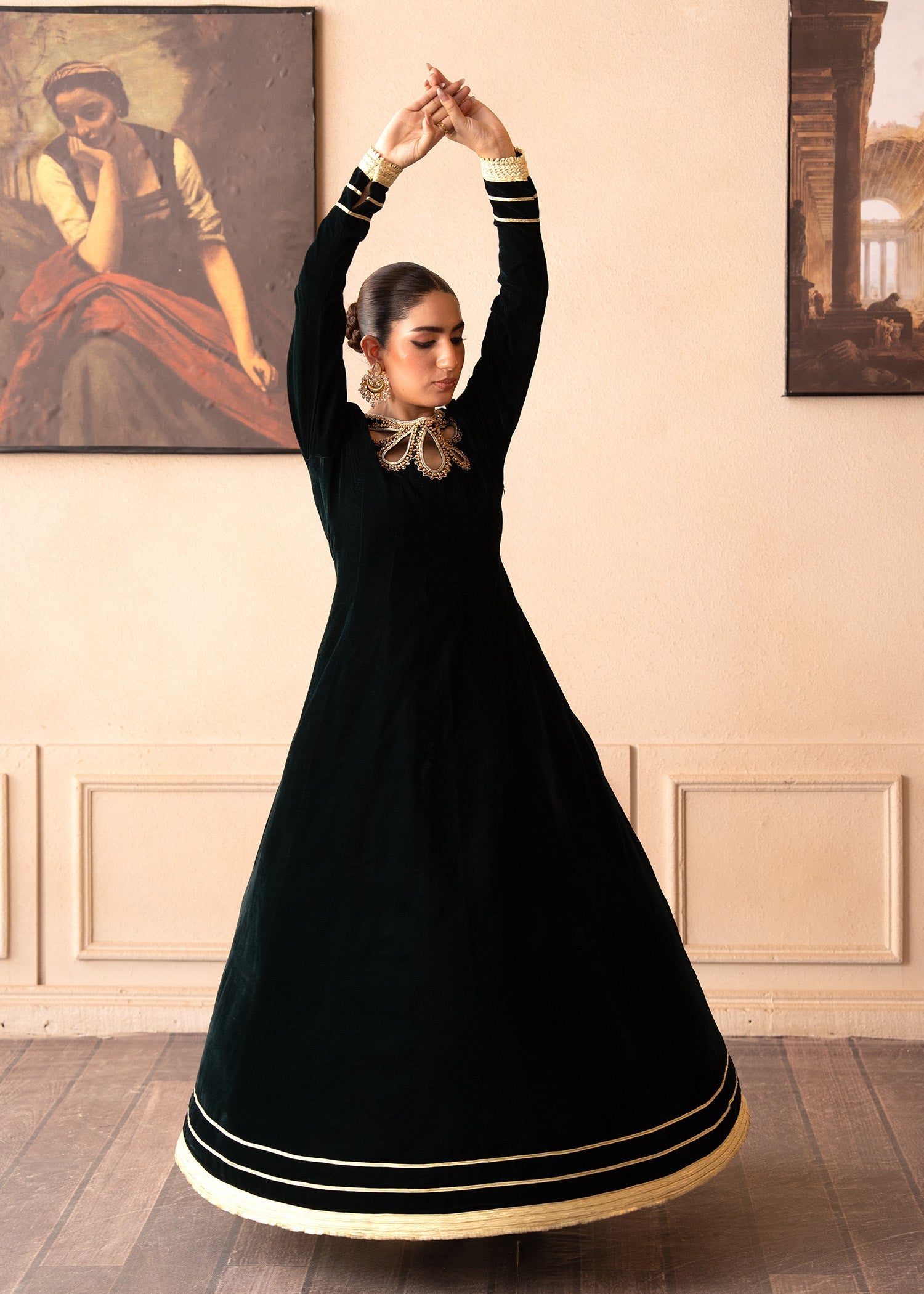 Fozia Khalid | The Velvet Rise 25 | EMERALD VEIL - Official Fozia Khalid stockist in UK - Sakeena London