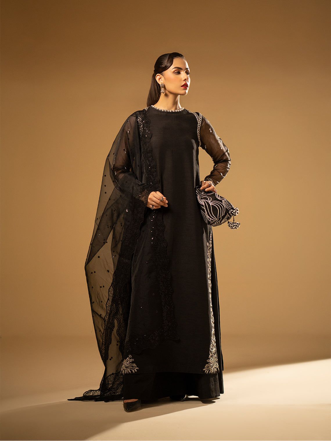 Fozia Khalid | Eid Edit 24 | Black Swan - Official Fozia Khalid stockist in UK - Sakeena London