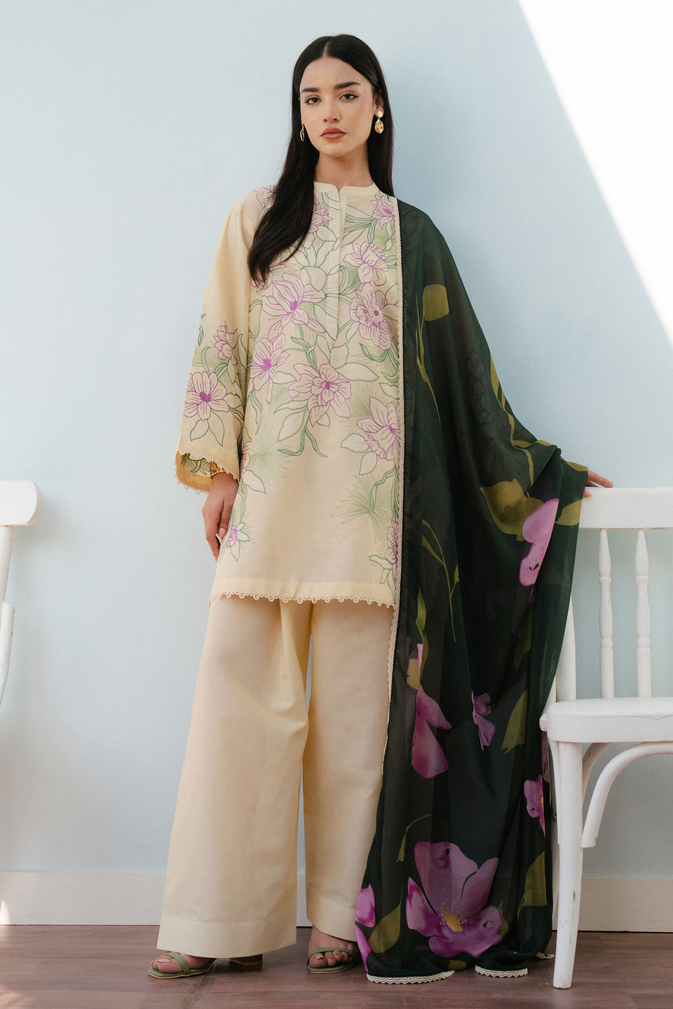 Zara Shahjahan | Coco Lawn 25 | BLOOM-1B - Official Zara Shahjahan stockist in UK - Sakeena London