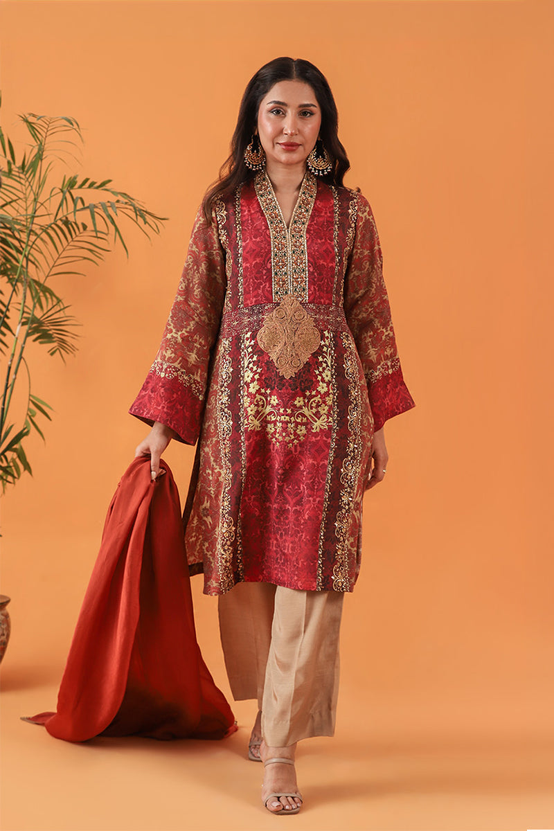 Shamaeel Ansari | Classic Luxe 26 | Scarlet by Shamaeel Ansari – Pakistani designer wear