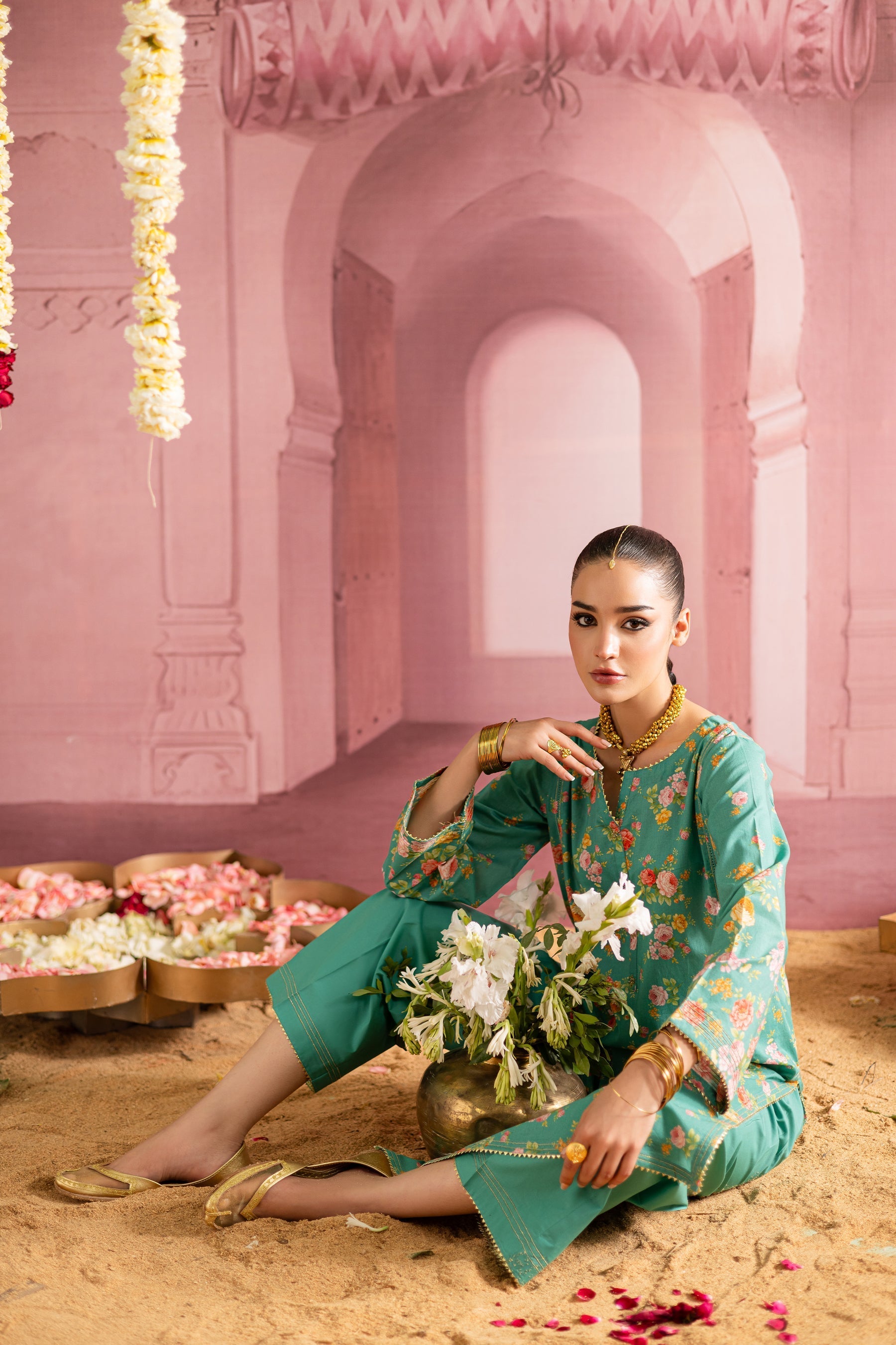 Batik | Chargbagh | Aquamarine - Official Batik stockist in UK - Sakeena London