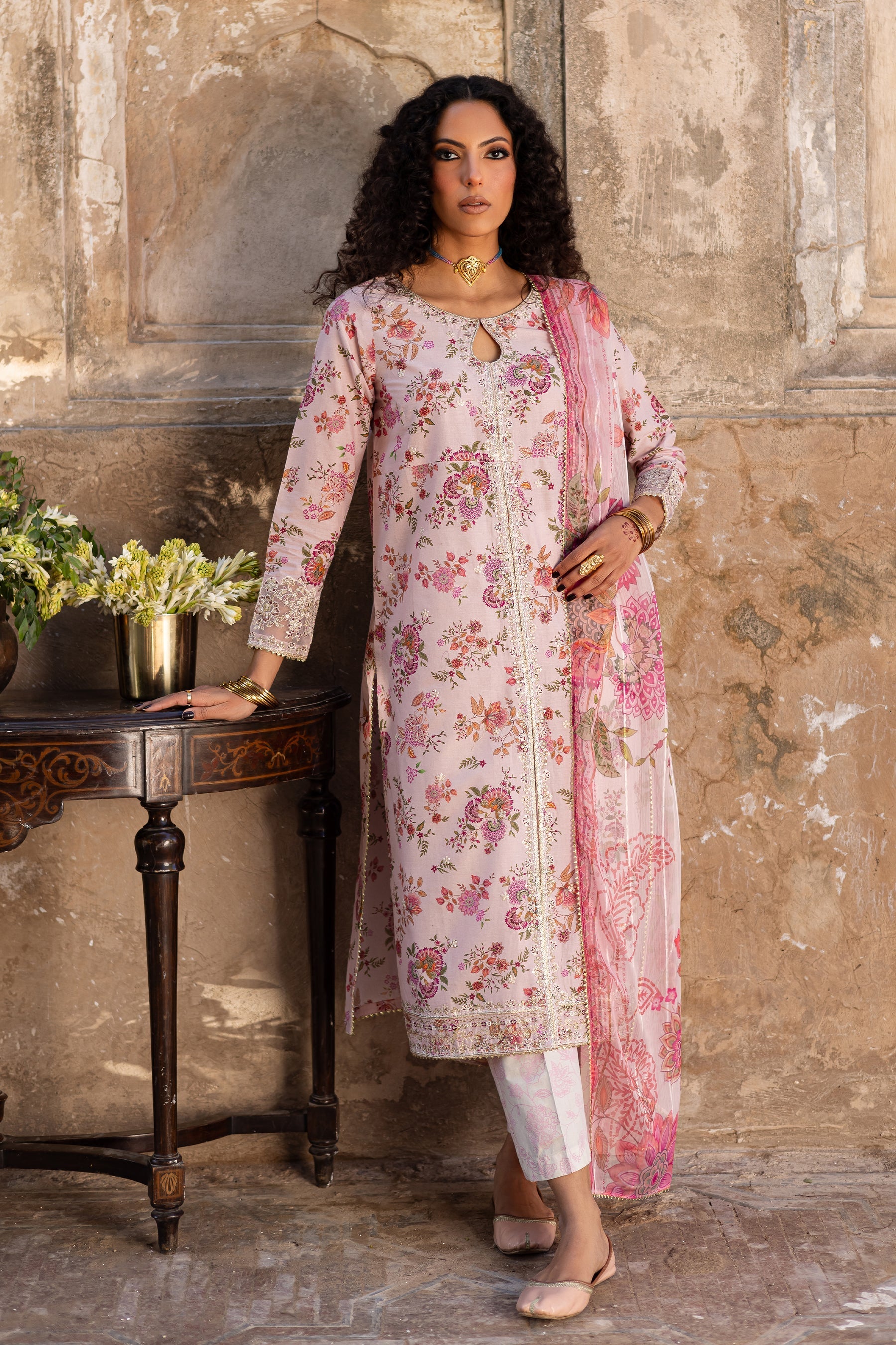 Batik | Chargbagh | Pink Lilly - Official Batik stockist in UK - Sakeena London