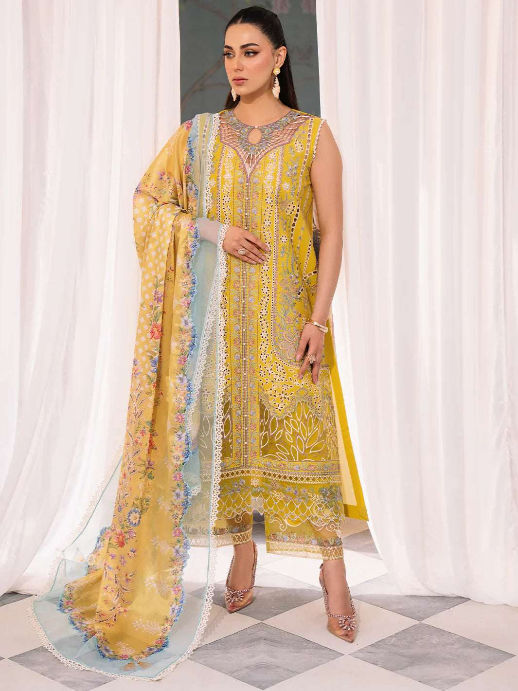 Bin Ilyas | La Hira Spring Summer 24 | 201 - A - Official Bin Ilyas stockist in UK - Sakeena London