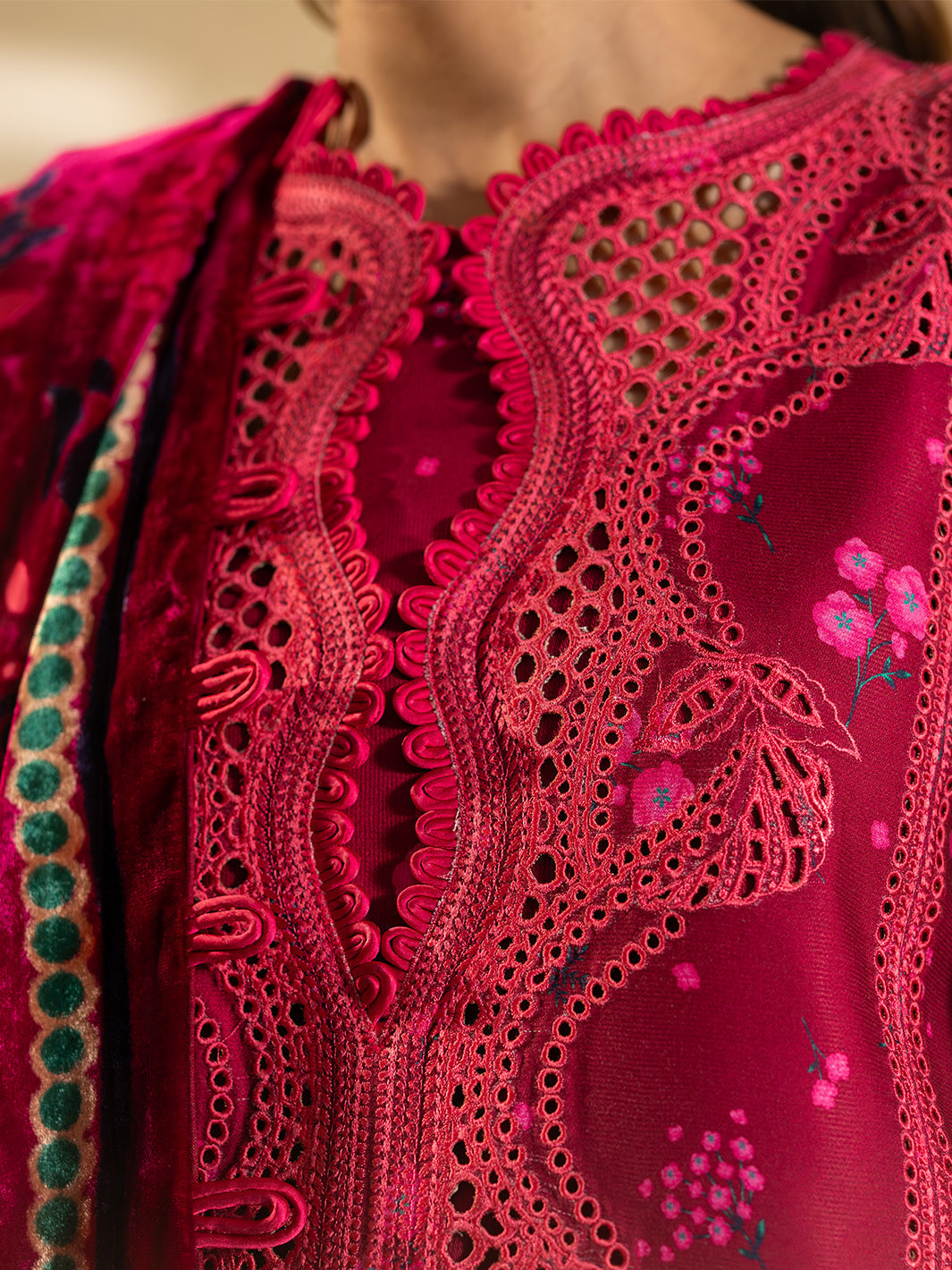 Bin Ilyas | Olivia Embroidered Winter 24 | 527 - A - Official Bin Ilyas stockist in UK - Sakeena London