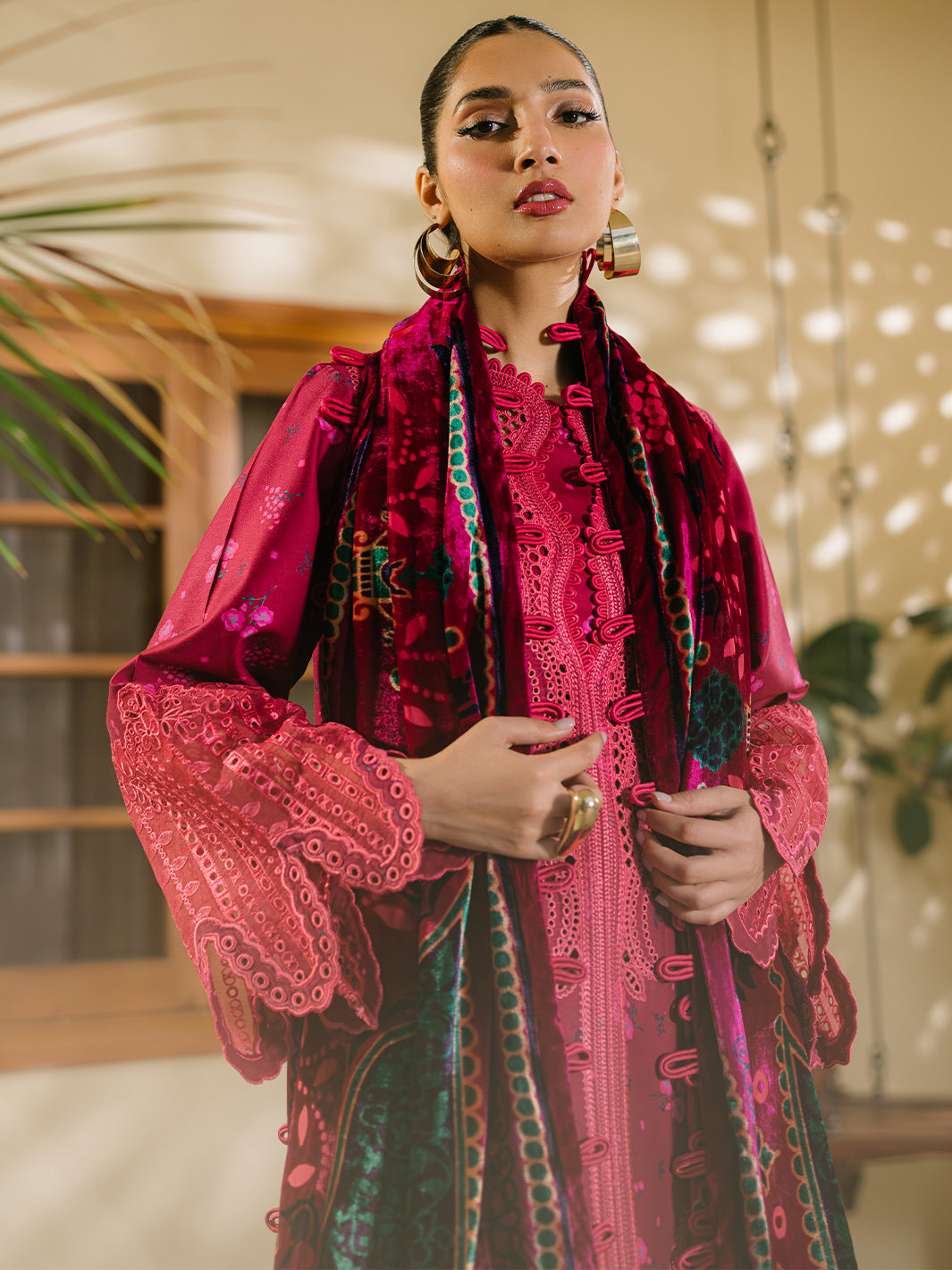 Bin Ilyas | Olivia Embroidered Winter 24 | 527 - A - Official Bin Ilyas stockist in UK - Sakeena London