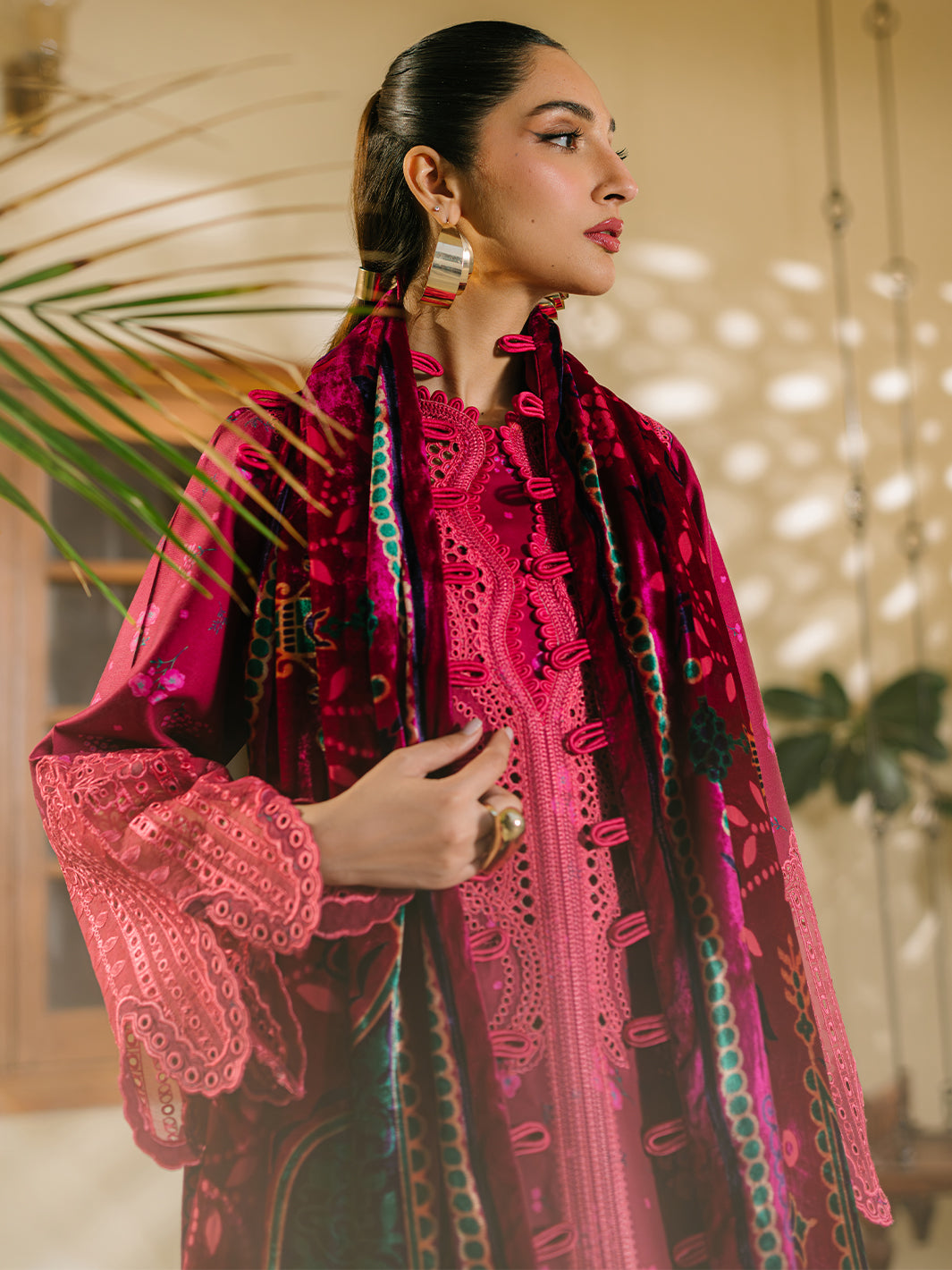 Bin Ilyas | Olivia Embroidered Winter 24 | 527 - A - Official Bin Ilyas stockist in UK - Sakeena London