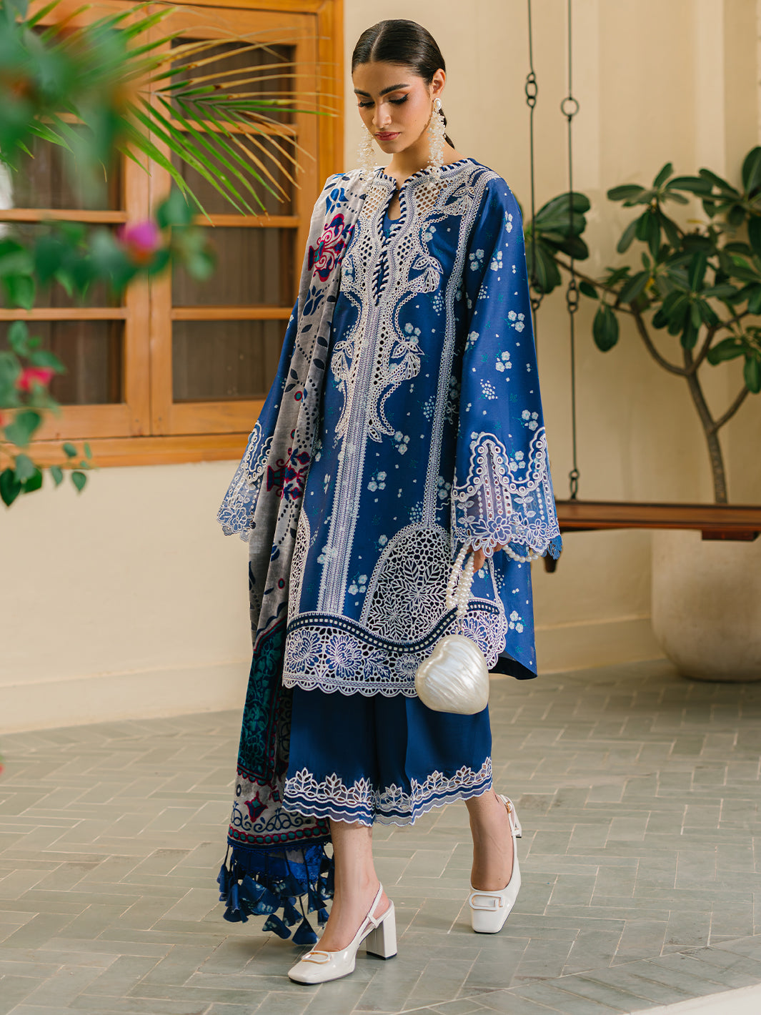 Bin Ilyas | Olivia Embroidered Winter 24 | 527 - B - Official Bin Ilyas stockist in UK - Sakeena London