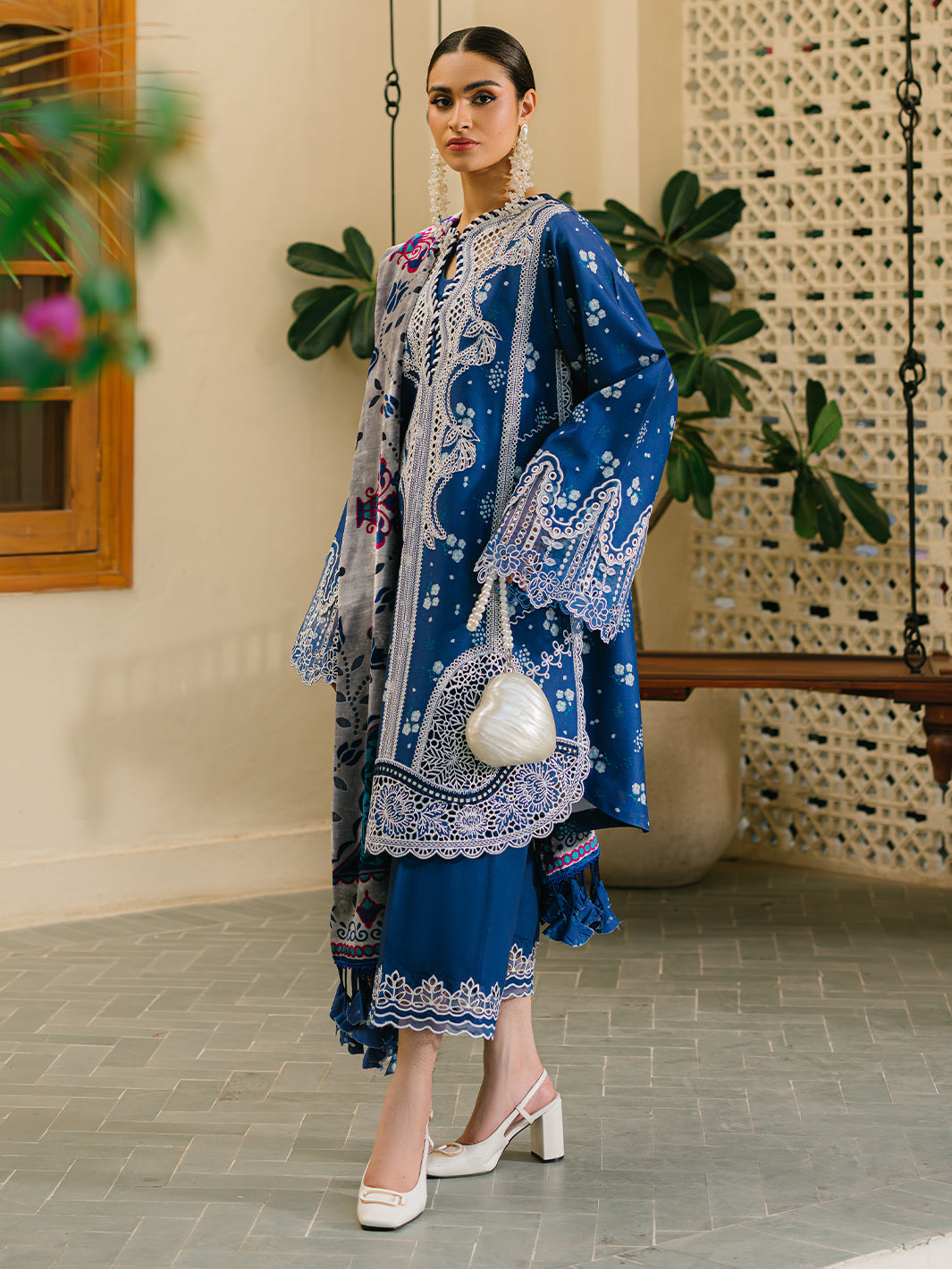 Bin Ilyas | Olivia Embroidered Winter 24 | 527 - B - Official Bin Ilyas stockist in UK - Sakeena London