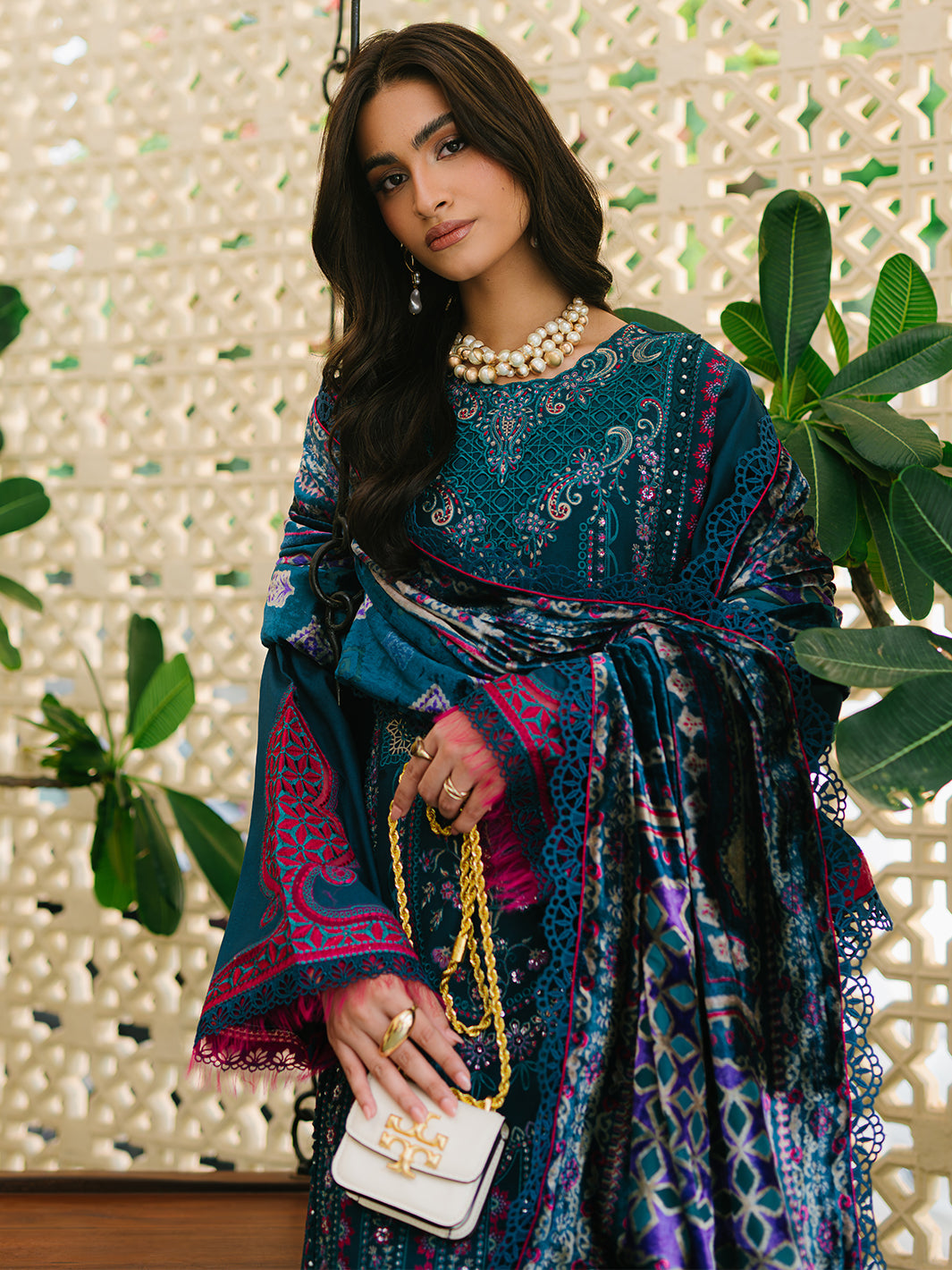 Bin Ilyas | Olivia Embroidered Winter 24 | 521 - B - Official Bin Ilyas stockist in UK - Sakeena London