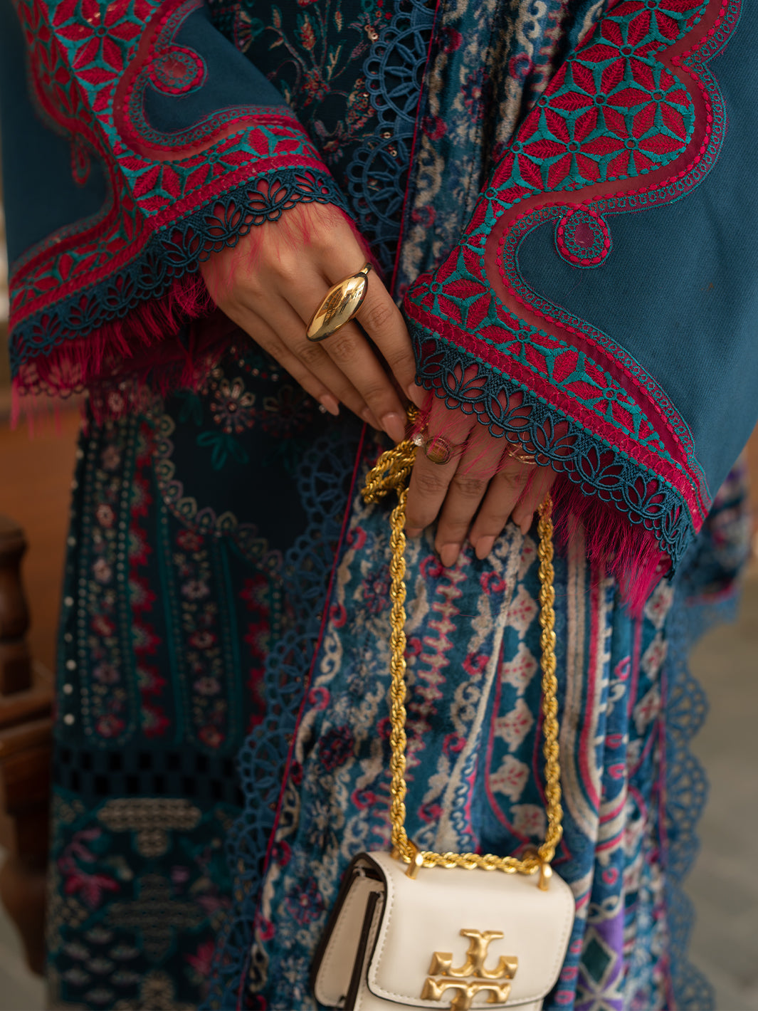 Bin Ilyas | Olivia Embroidered Winter 24 | 521 - B - Official Bin Ilyas stockist in UK - Sakeena London