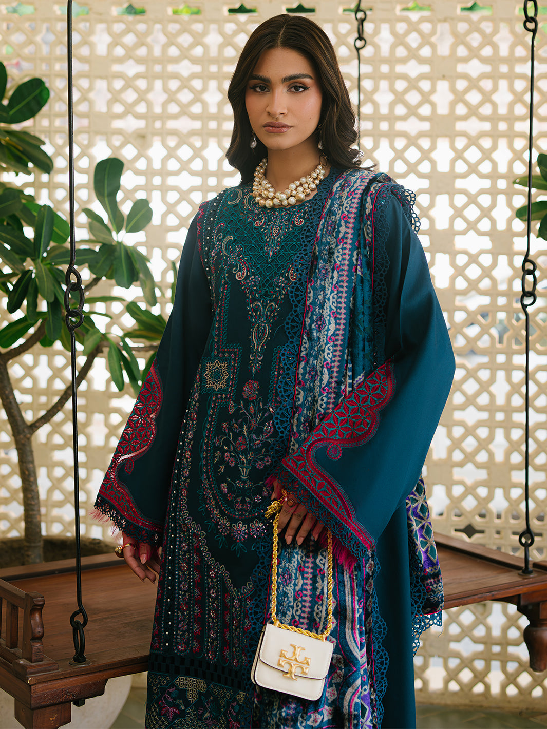 Bin Ilyas | Olivia Embroidered Winter 24 | 521 - B - Official Bin Ilyas stockist in UK - Sakeena London