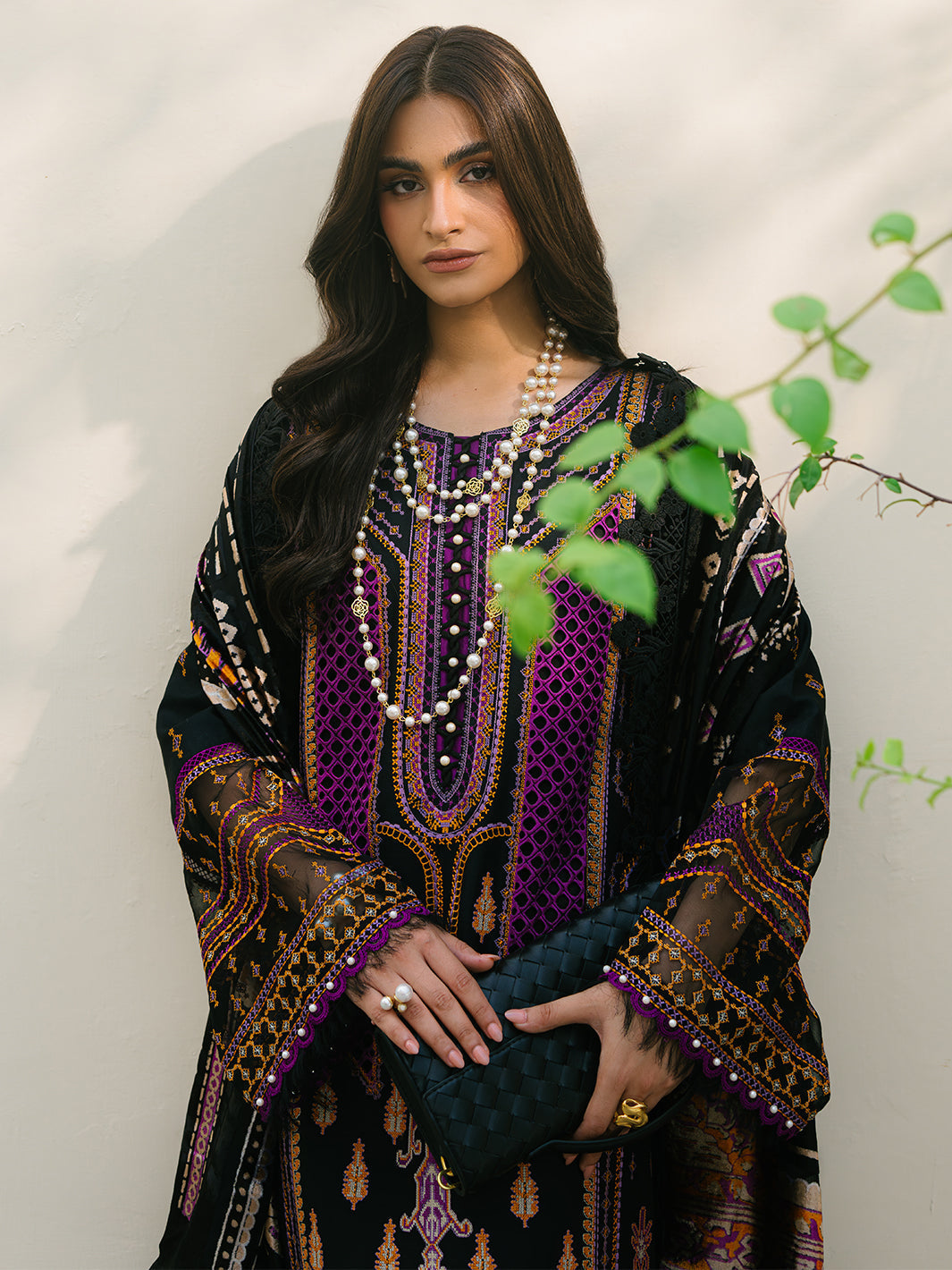 Bin Ilyas | Olivia Embroidered Winter 24 | 522 - B - Official Bin Ilyas stockist in UK - Sakeena London