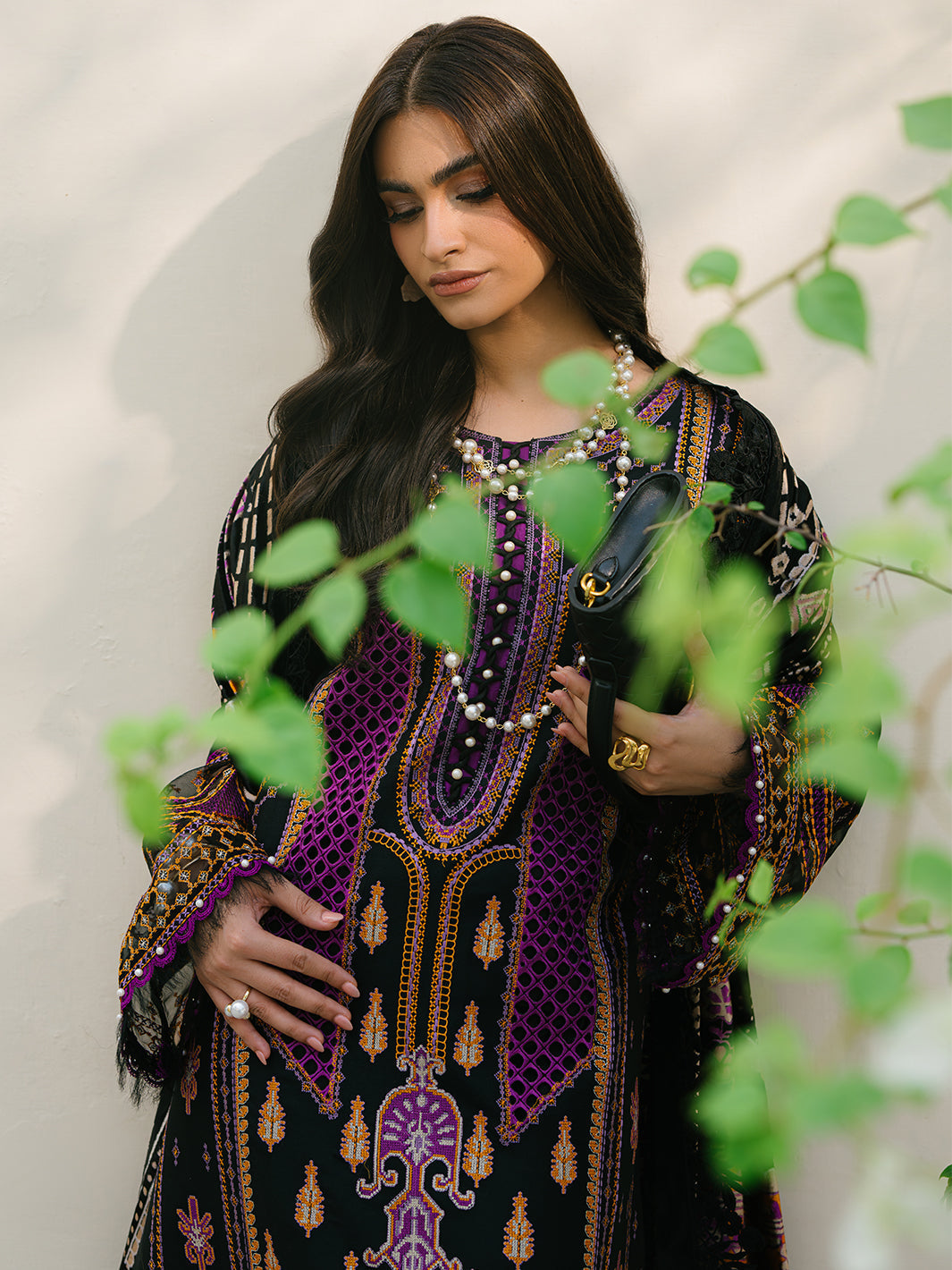 Bin Ilyas | Olivia Embroidered Winter 24 | 522 - B - Official Bin Ilyas stockist in UK - Sakeena London