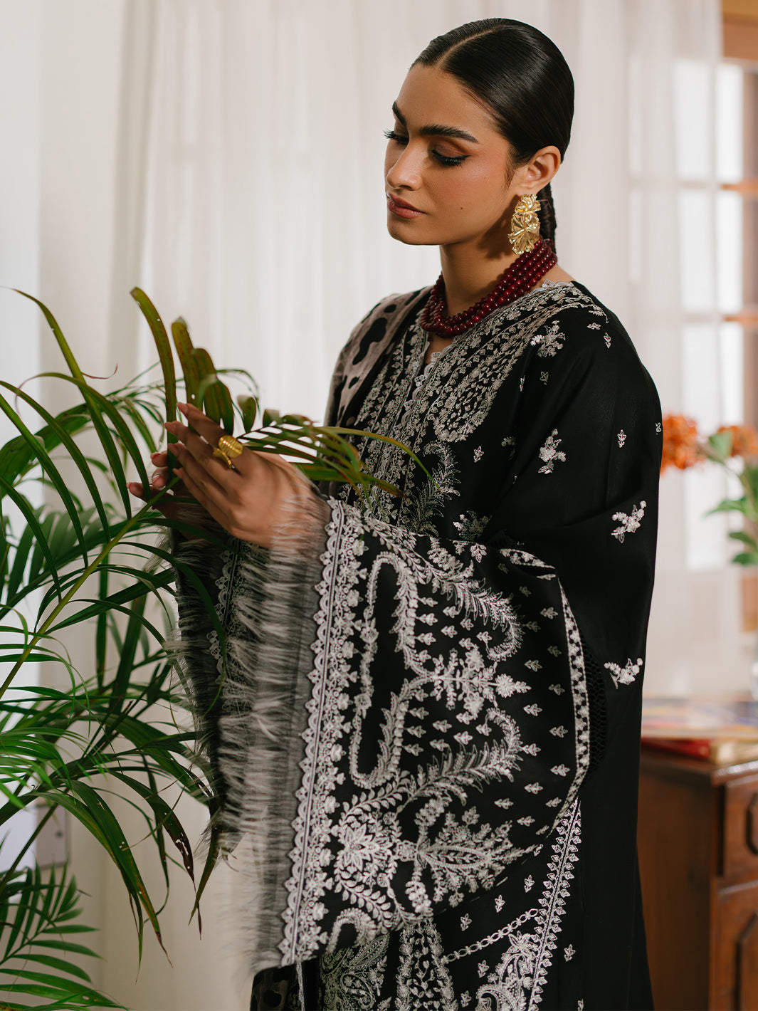 Bin Ilyas | Olivia Embroidered Winter 24 | 523 - B - Official Bin Ilyas stockist in UK - Sakeena London