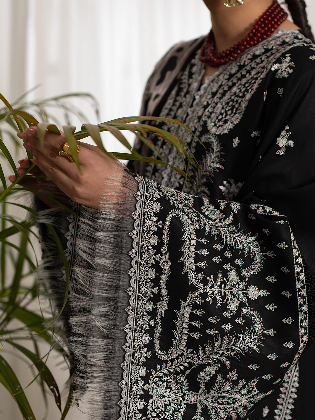 Bin Ilyas | Olivia Embroidered Winter 24 | 523 - B - Official Bin Ilyas stockist in UK - Sakeena London