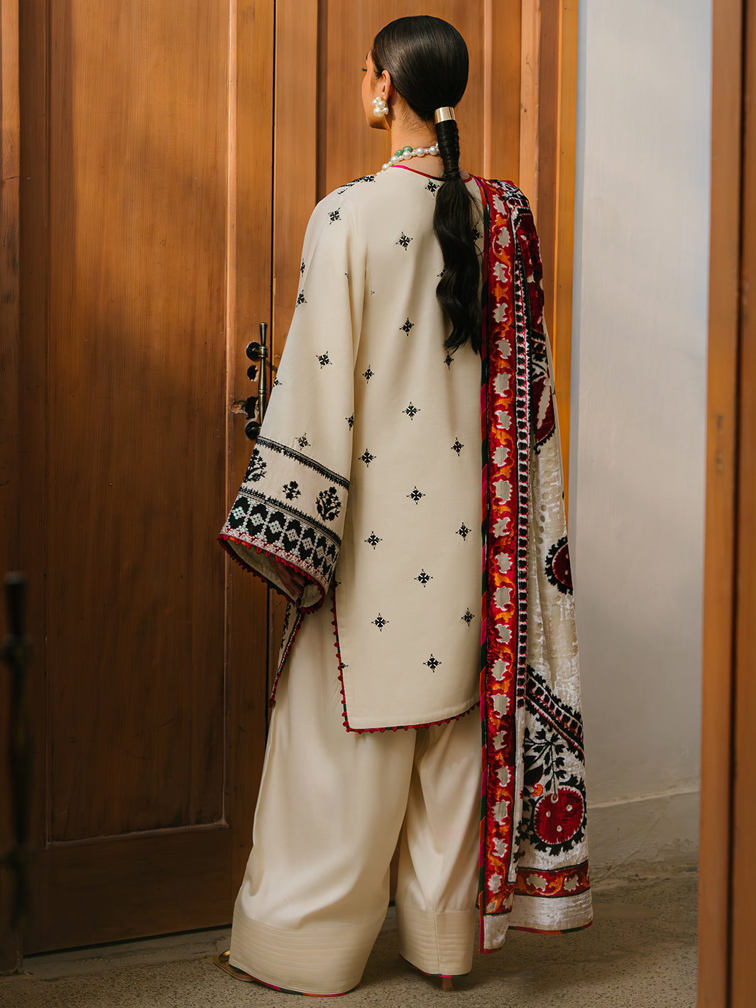 Bin Ilyas | Olivia Embroidered Winter 24 | 524 - A - Official Bin Ilyas stockist in UK - Sakeena London