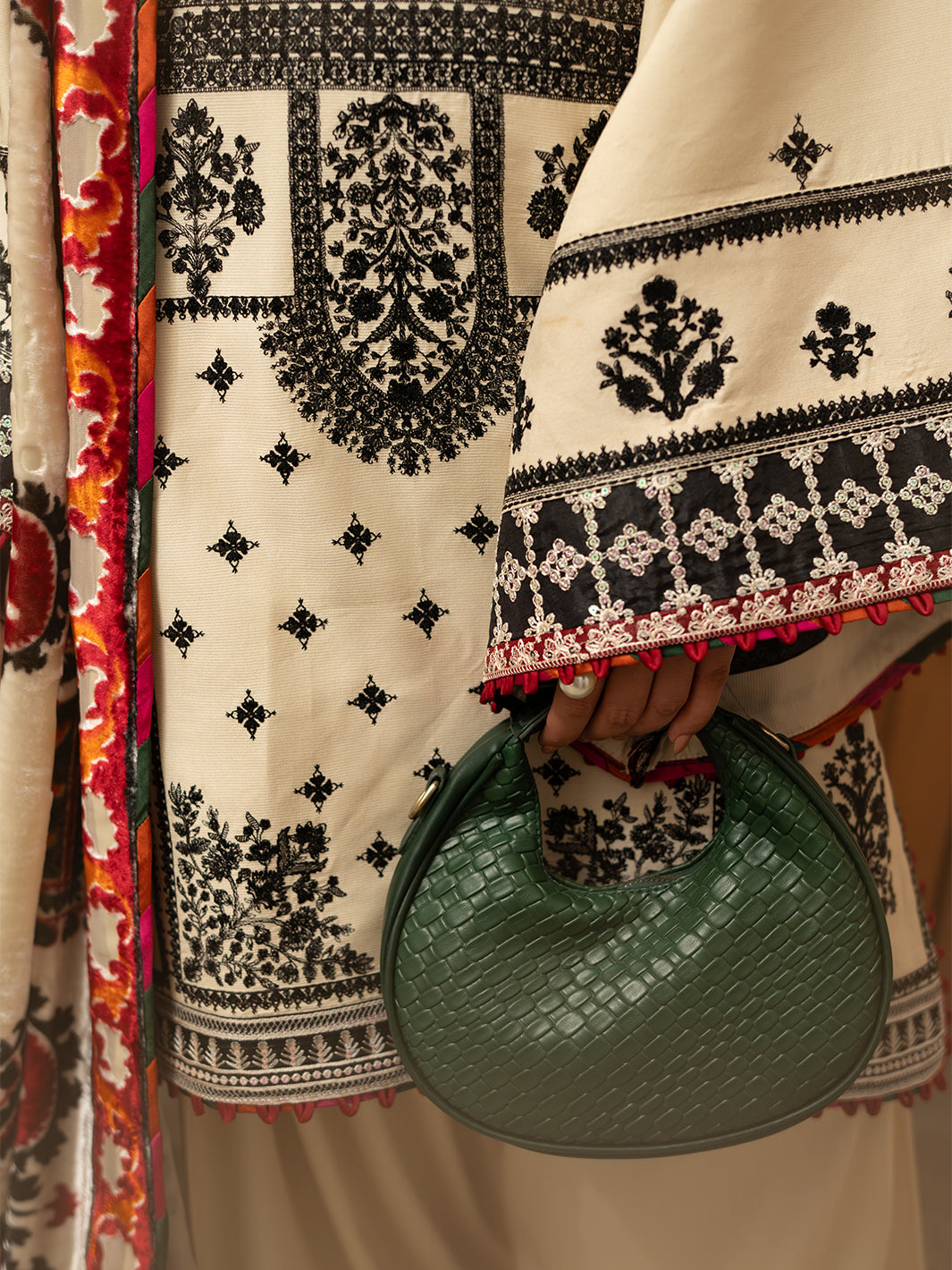 Bin Ilyas | Olivia Embroidered Winter 24 | 524 - A - Official Bin Ilyas stockist in UK - Sakeena London