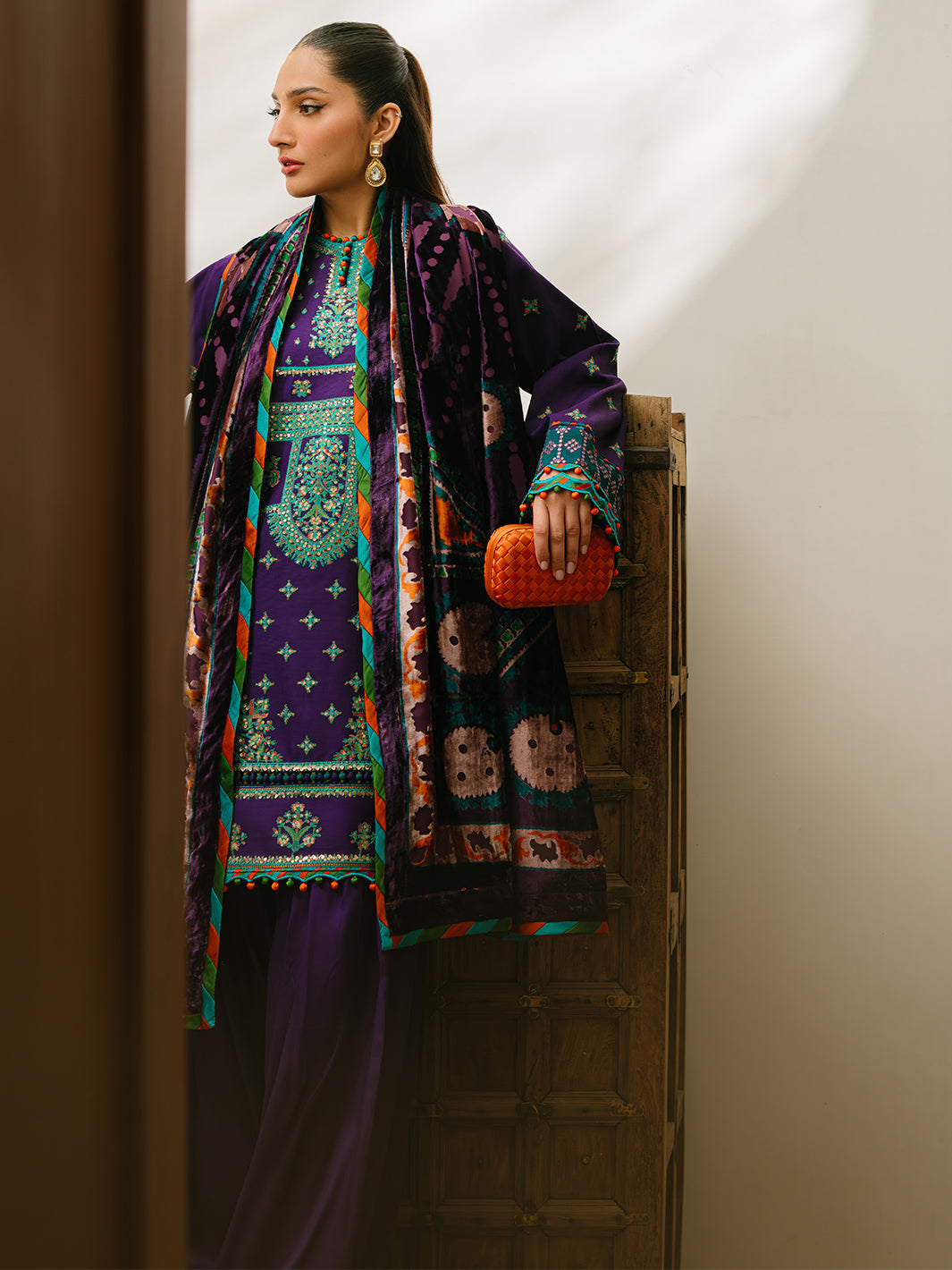 Bin Ilyas | Olivia Embroidered Winter 24 | 524 - B - Official Bin Ilyas stockist in UK - Sakeena London