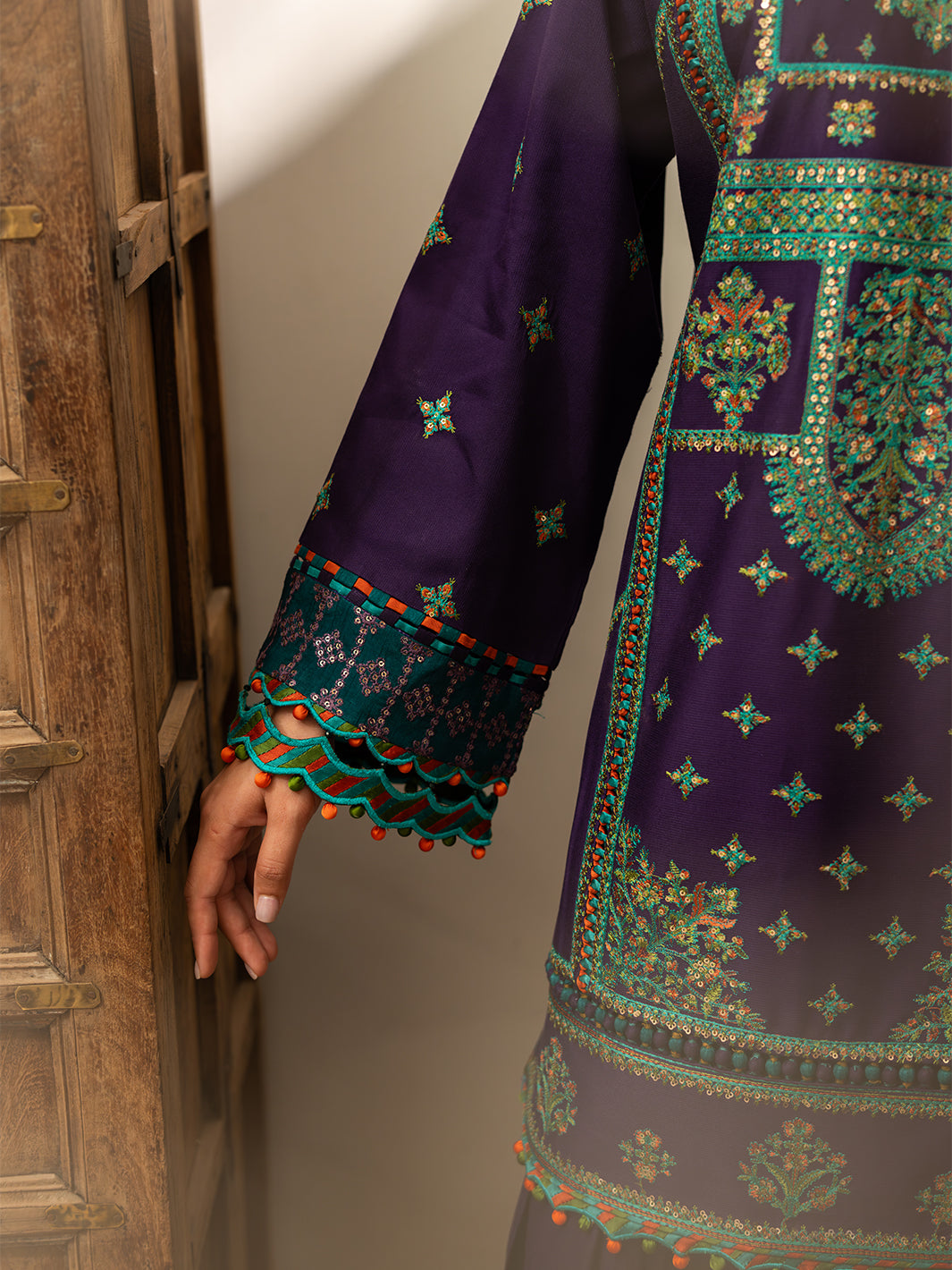 Bin Ilyas | Olivia Embroidered Winter 24 | 524 - B - Official Bin Ilyas stockist in UK - Sakeena London