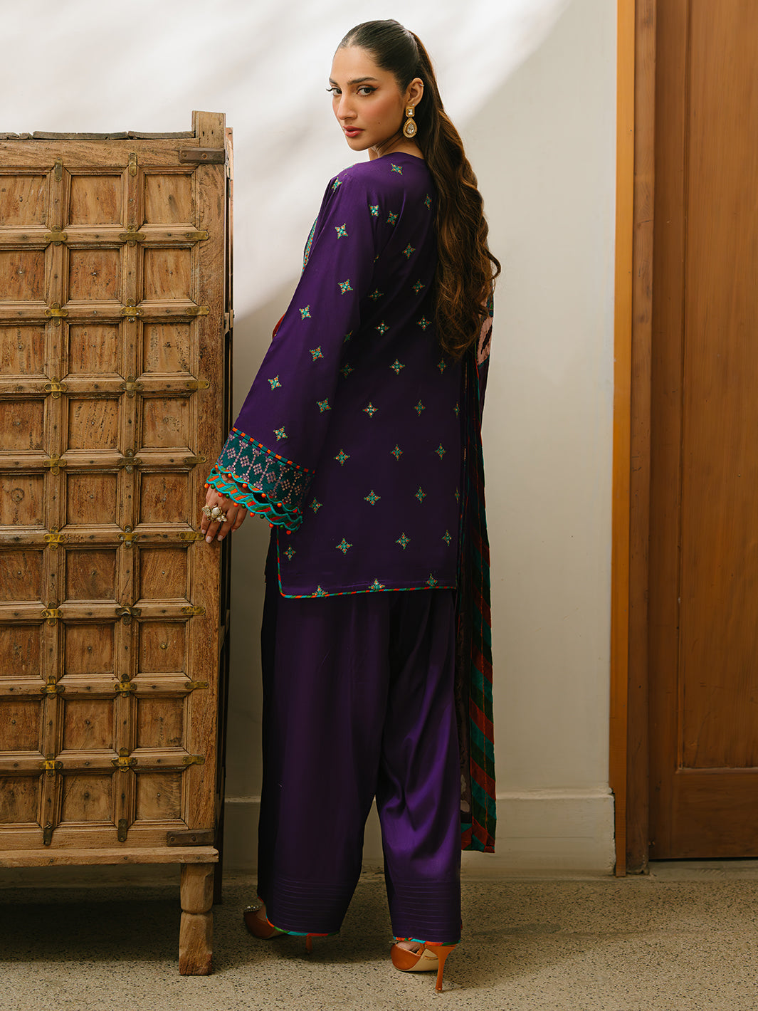 Bin Ilyas | Olivia Embroidered Winter 24 | 524 - B - Official Bin Ilyas stockist in UK - Sakeena London