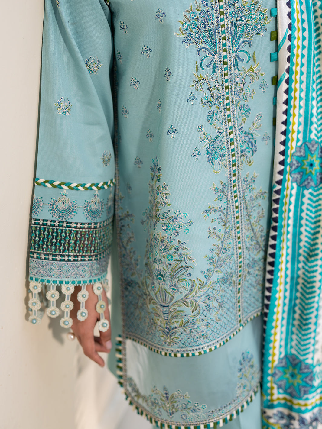 Bin Ilyas | Olivia Embroidered Winter 24 | 525 - A - Official Bin Ilyas stockist in UK - Sakeena London
