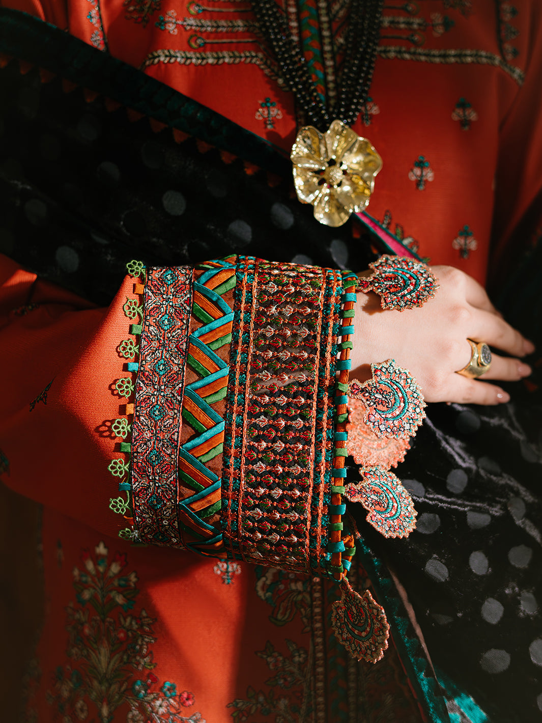 Bin Ilyas | Olivia Embroidered Winter 24 | 525 - B - Official Bin Ilyas stockist in UK - Sakeena London