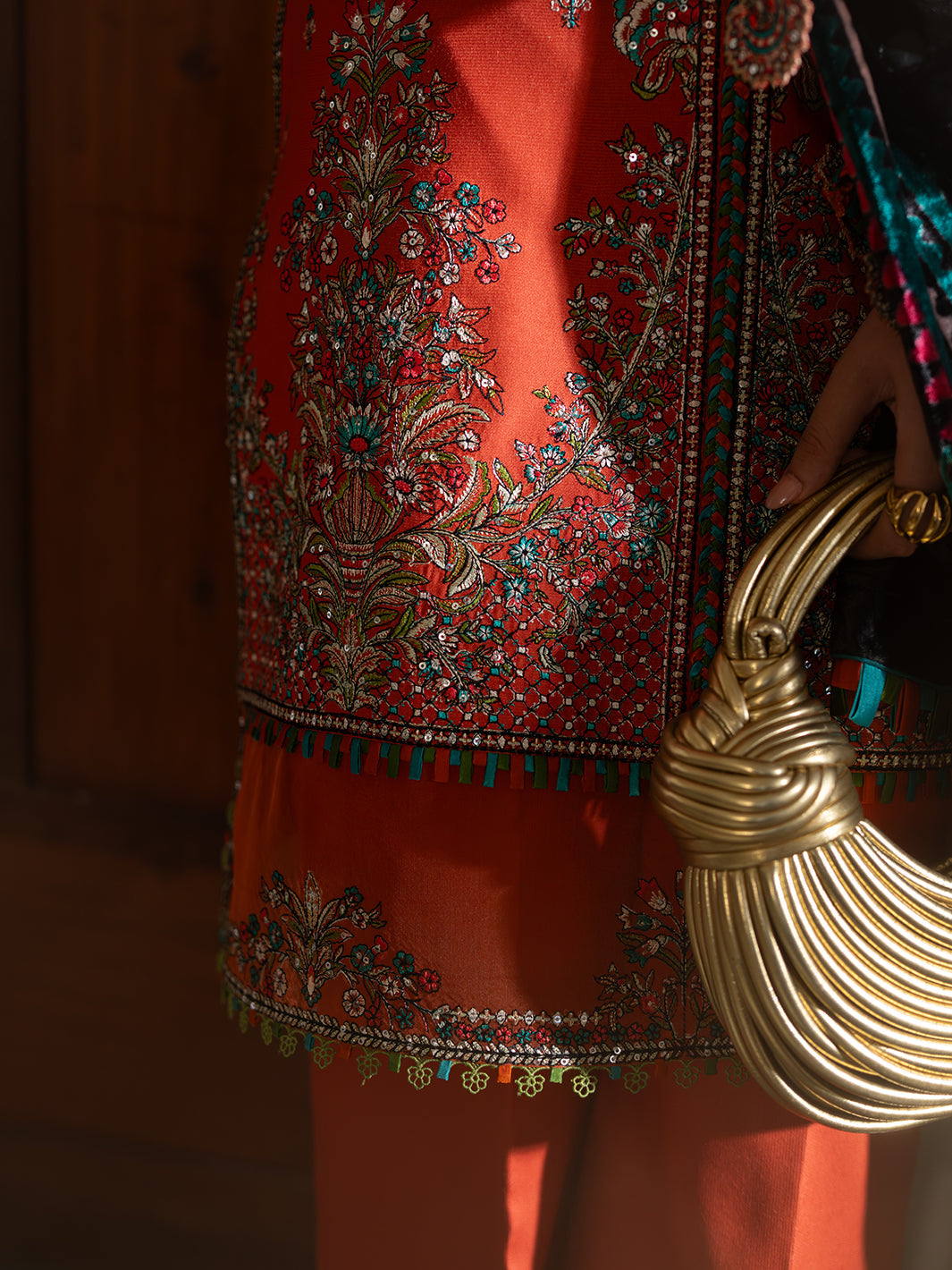Bin Ilyas | Olivia Embroidered Winter 24 | 525 - B - Official Bin Ilyas stockist in UK - Sakeena London