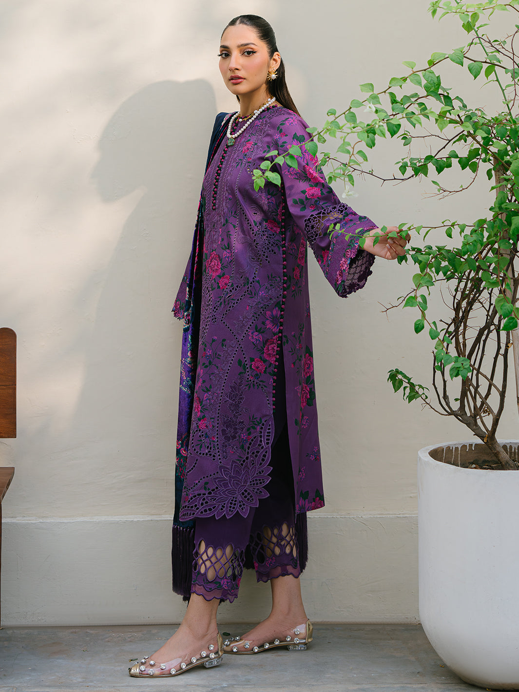 Bin Ilyas | Olivia Embroidered Winter 24 | 526 - A - Official Bin Ilyas stockist in UK - Sakeena London