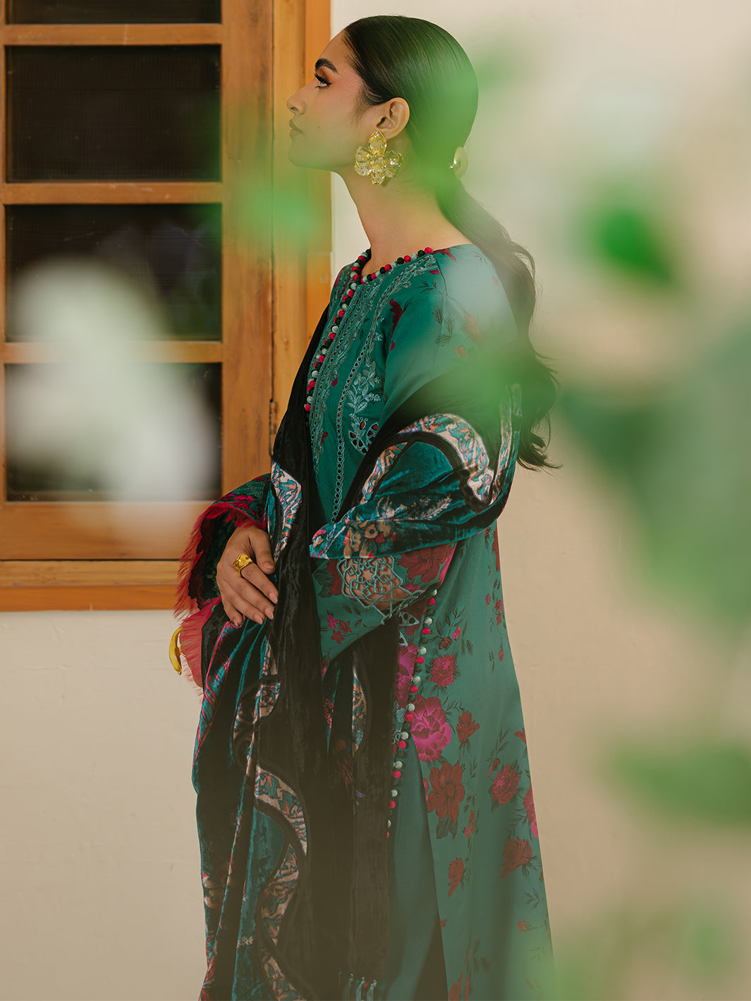 Bin Ilyas | Olivia Embroidered Winter 24 | 526 - B - Official Bin Ilyas stockist in UK - Sakeena London