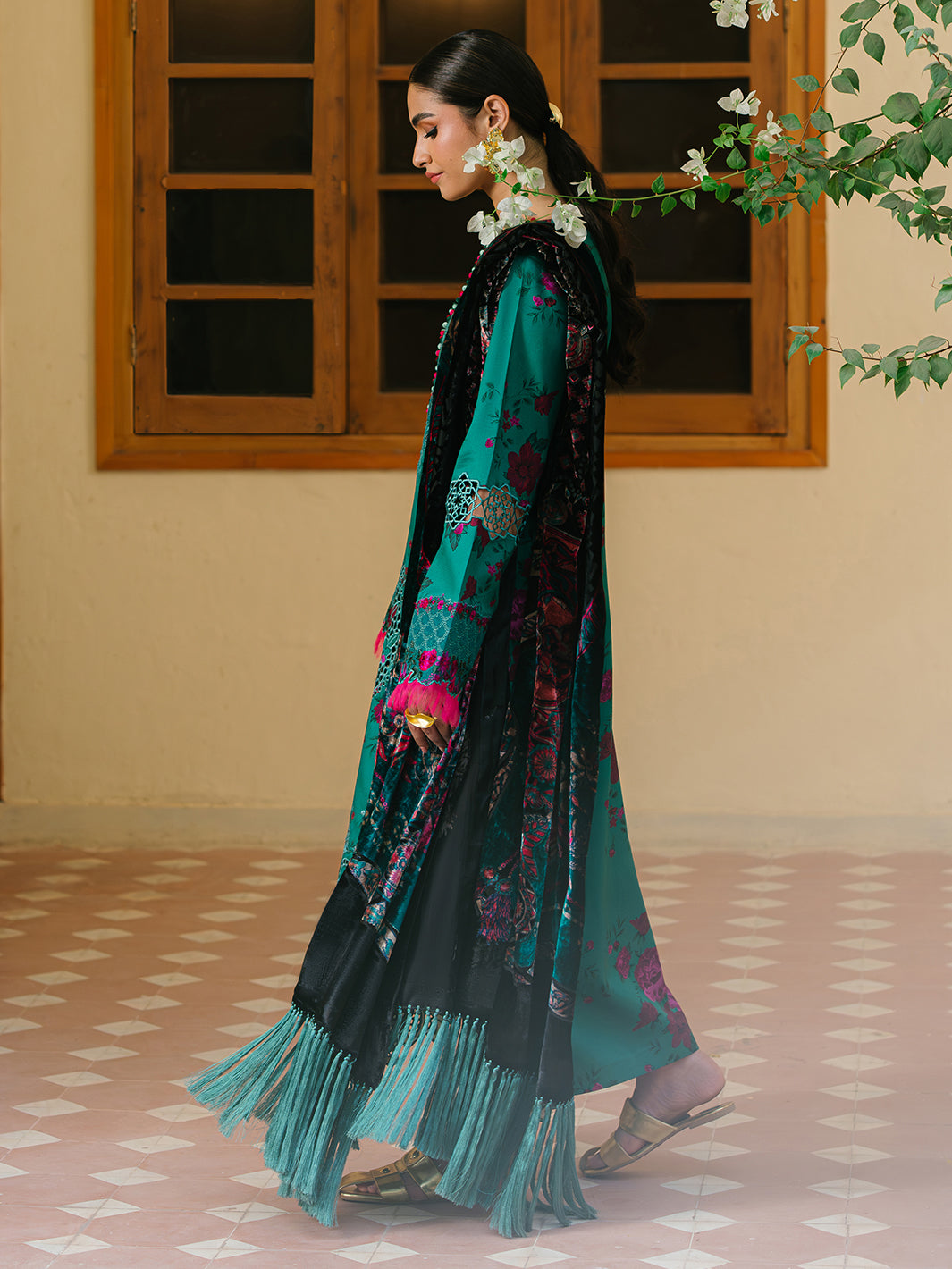 Bin Ilyas | Olivia Embroidered Winter 24 | 526 - B - Official Bin Ilyas stockist in UK - Sakeena London