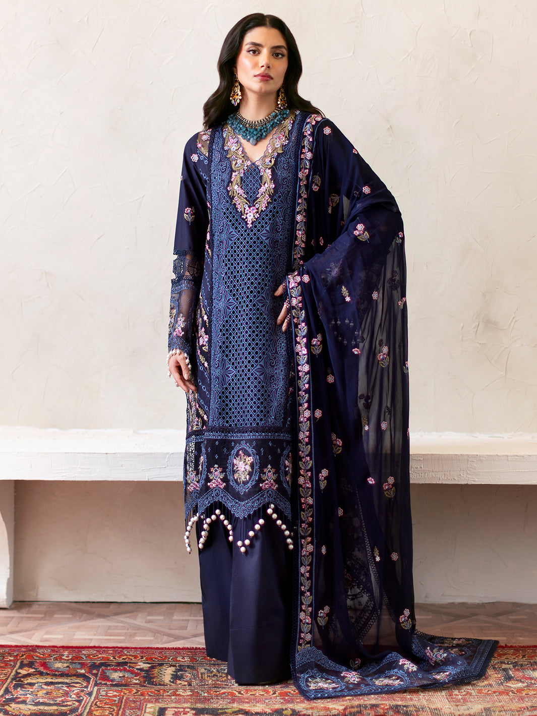 Mahnur | Sophie Luxury Lawn 25 | Blake - Official Mahnur stockist in UK - Sakeena London