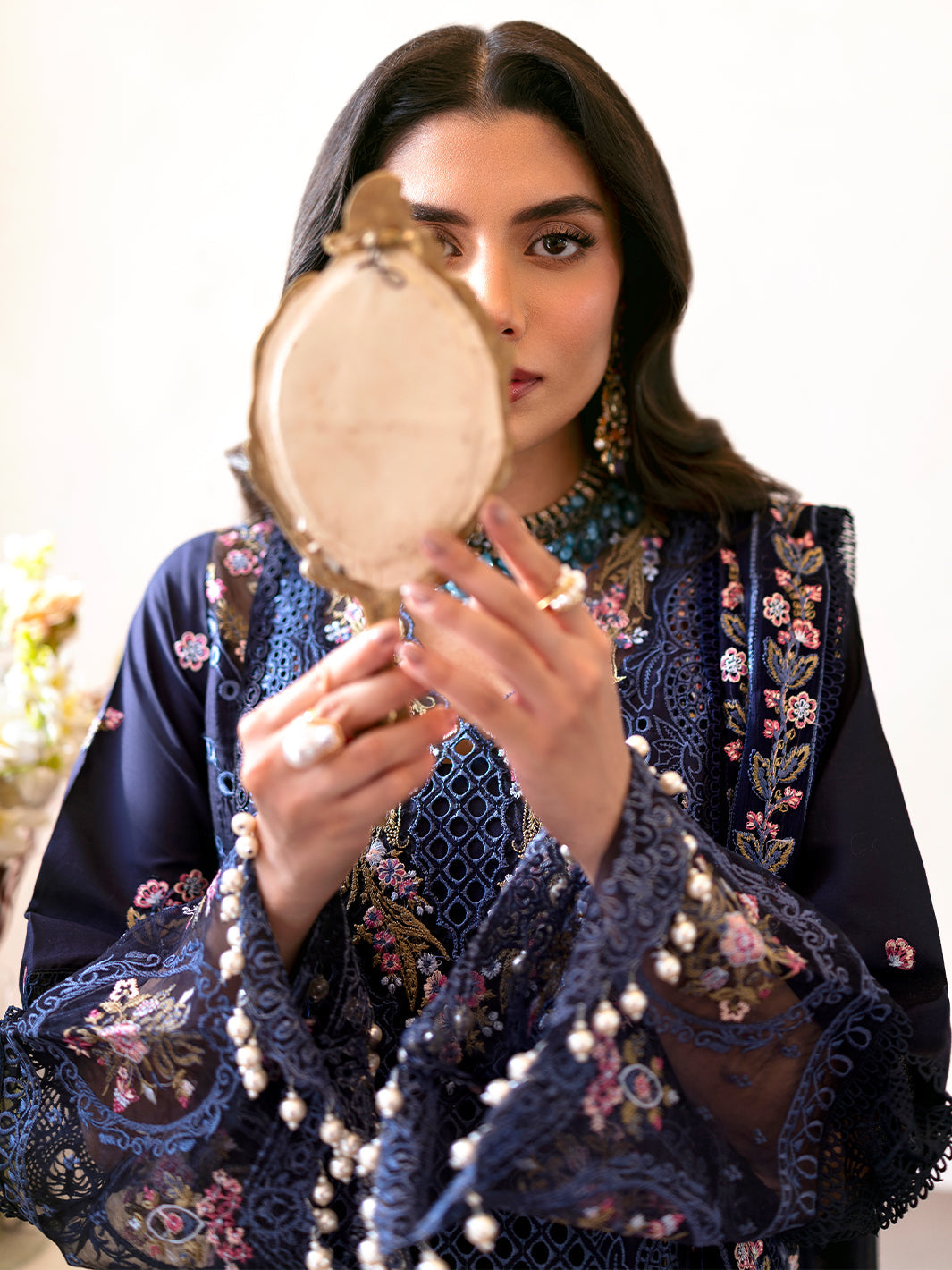 Mahnur | Sophie Luxury Lawn 25 | Blake - Official Mahnur stockist in UK - Sakeena London
