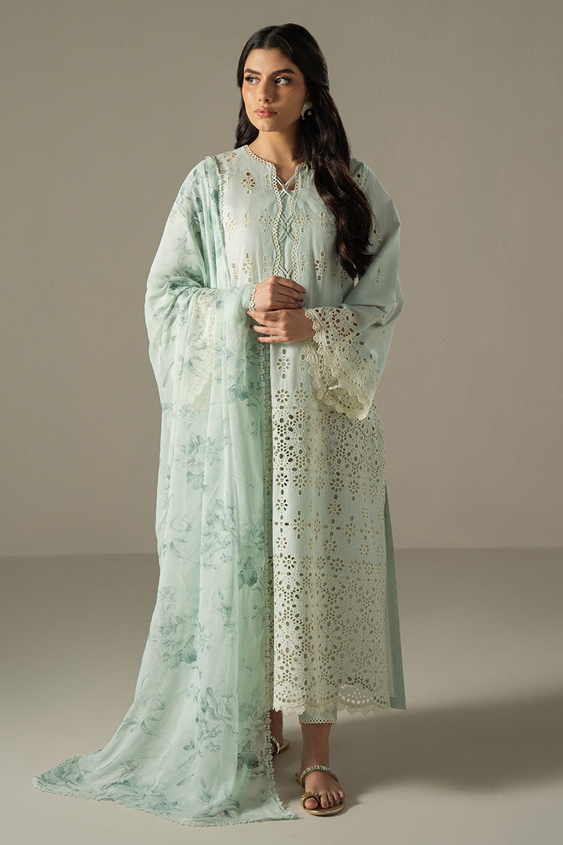 Cross Stitch | Chikankari Lawn 25 | BLUE AURA - Official Cross Stitch stockist in UK - Sakeena London