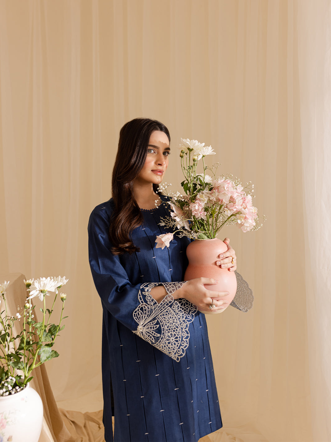 Mahnur | Petal Whispers Lawn Pret | Bluebell - Official Mahnur stockist in UK - Sakeena London
