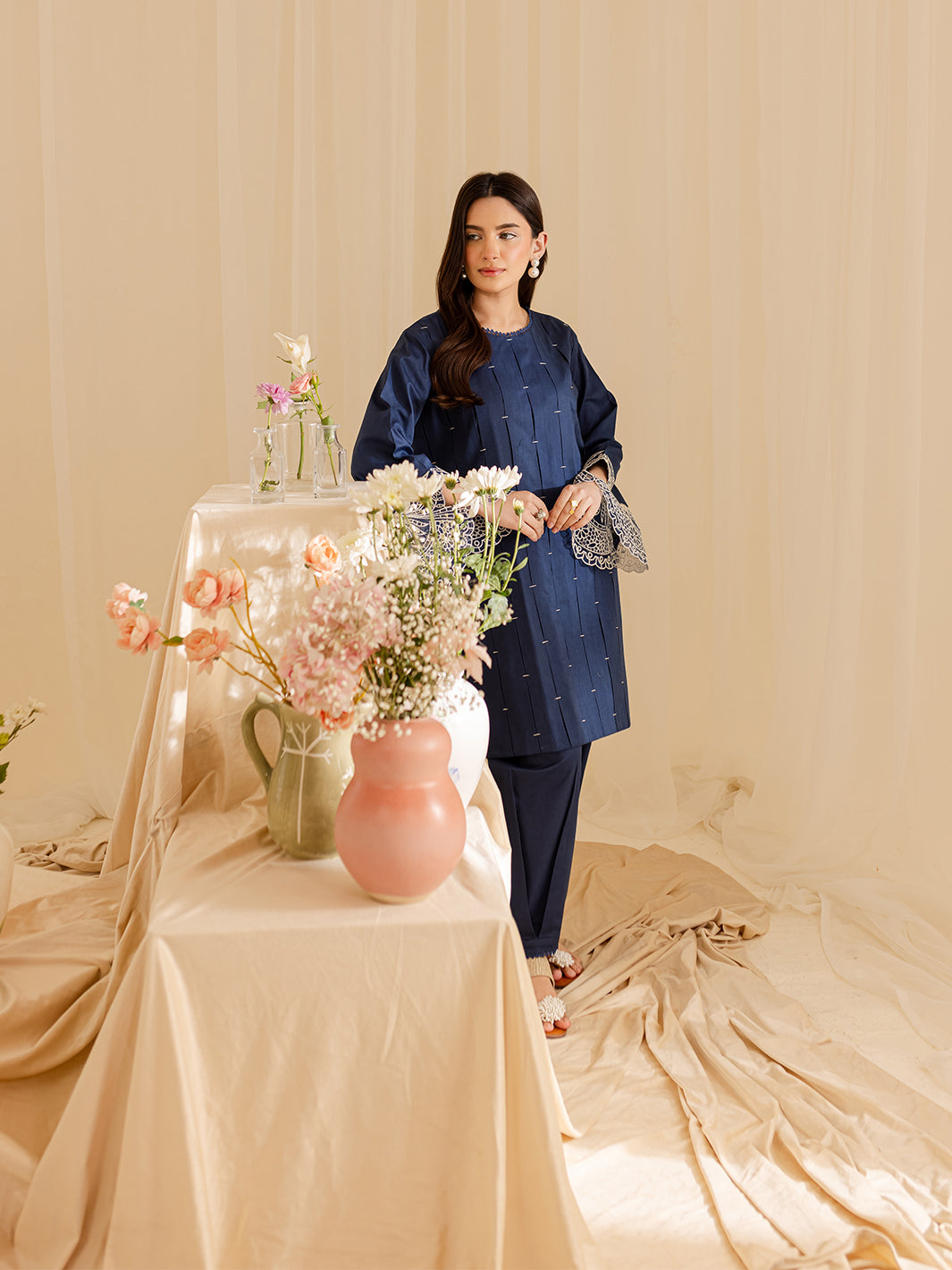 Mahnur | Petal Whispers Lawn Pret | Bluebell - Official Mahnur stockist in UK - Sakeena London