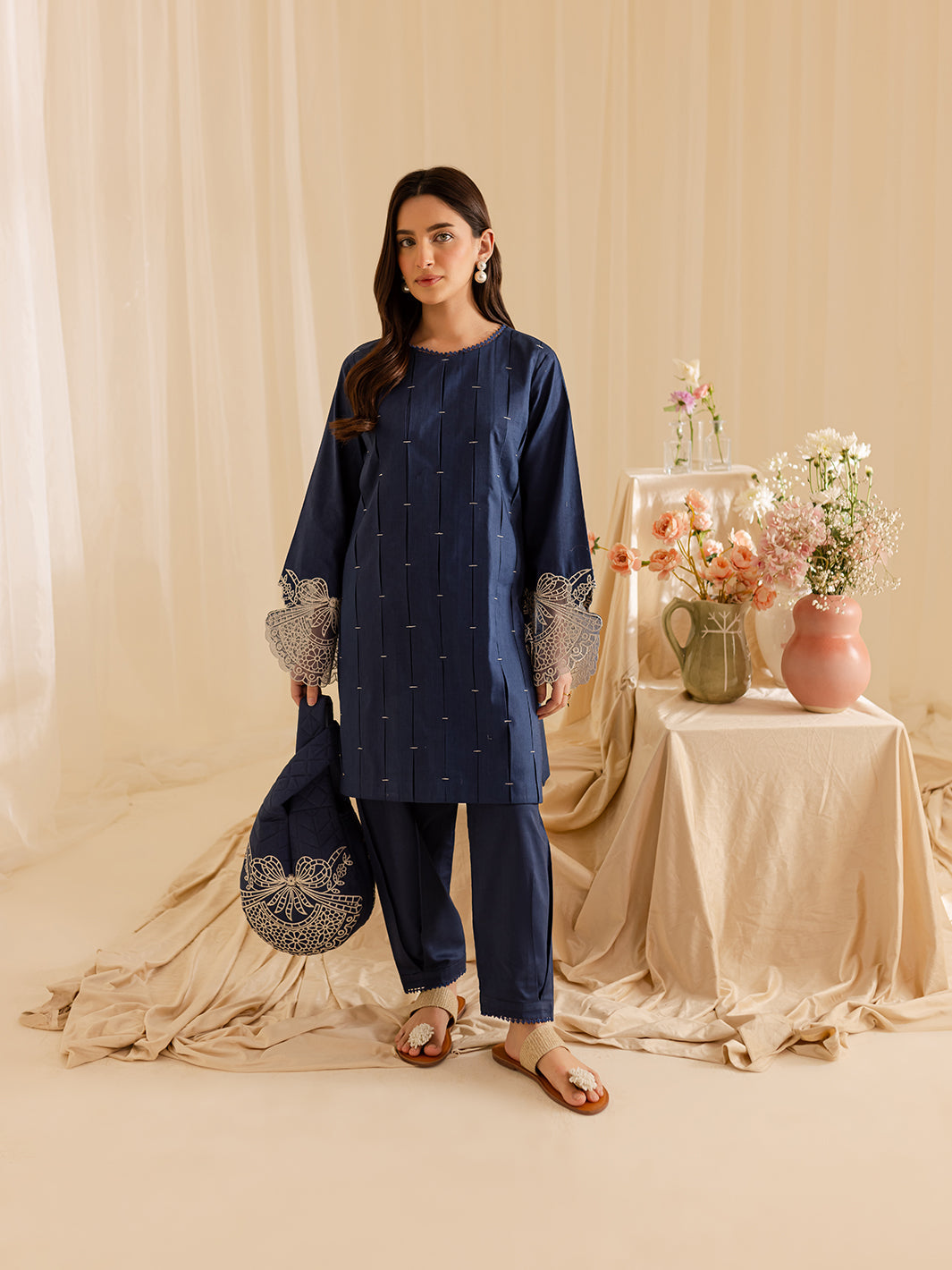 Mahnur | Petal Whispers Lawn Pret | Bluebell - Official Mahnur stockist in UK - Sakeena London