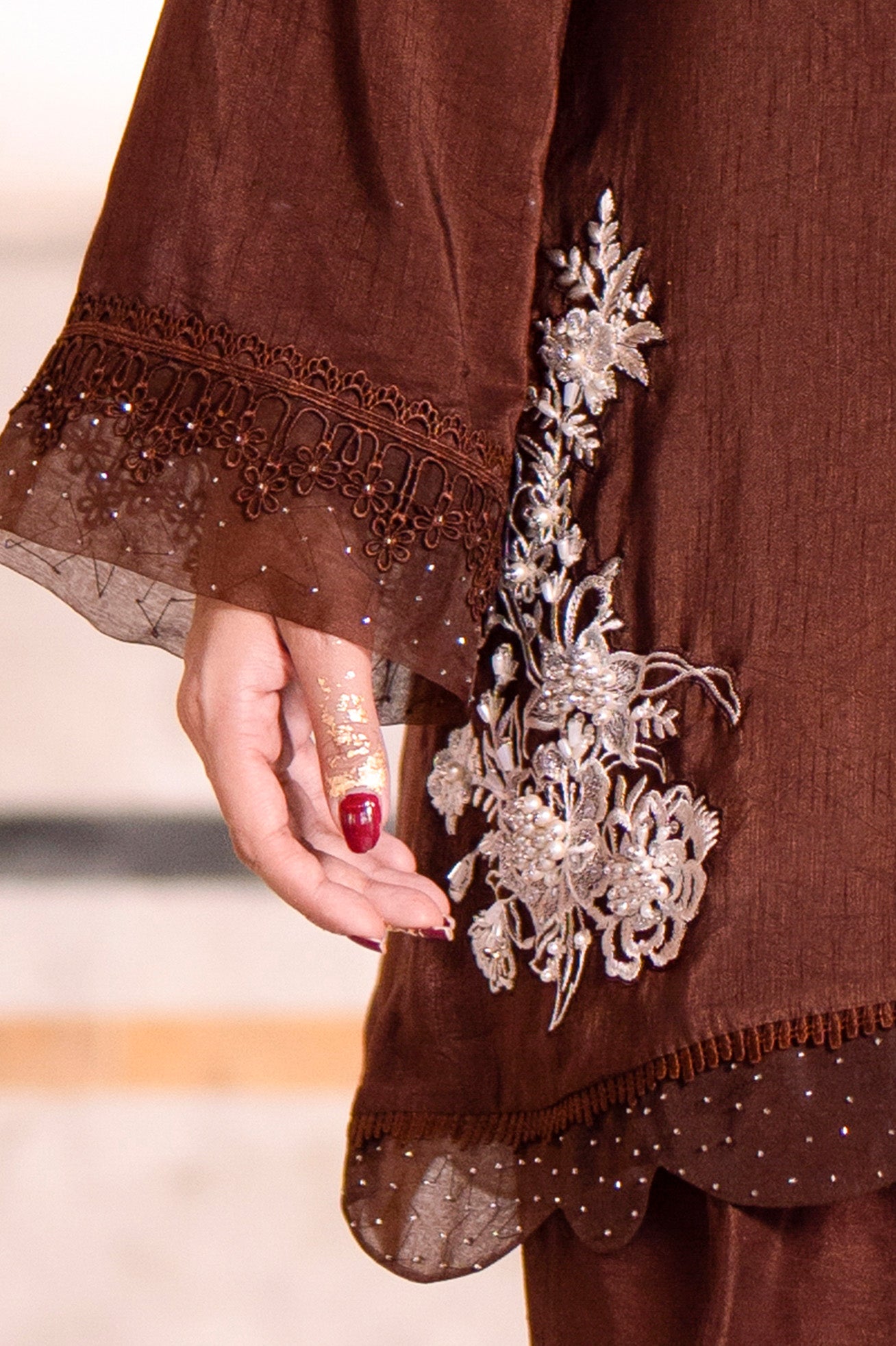 Fozia Khalid | Kahani Silk Luxury Dresses | Raniya - Official Fozia Khalid stockist in UK - Sakeena London