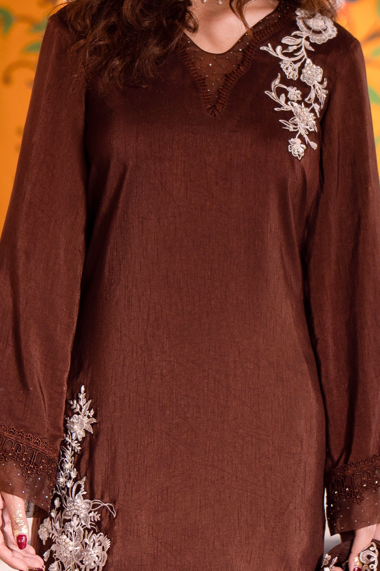Fozia Khalid | Kahani Silk Luxury Dresses | Raniya - Official Fozia Khalid stockist in UK - Sakeena London