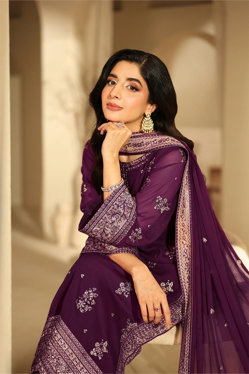 Azure | Azure Luxe | Burgundy Blossom - Official Azure stockist in UK - Sakeena London