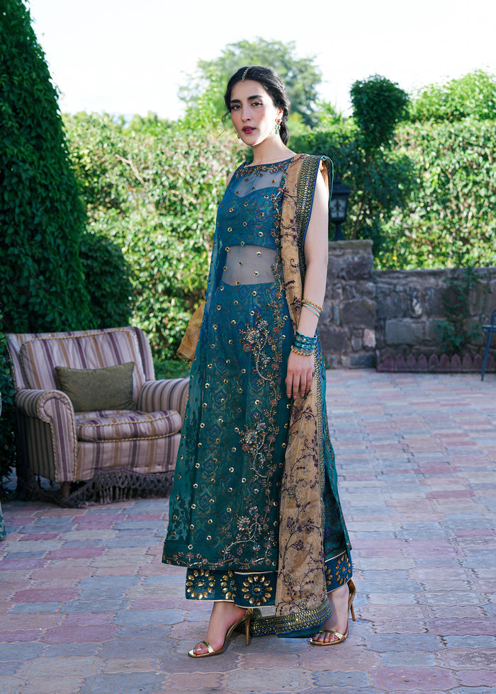 Laj by Lajwanti | Runaway Formals 25 | Teal Aura - Official Laj by Lajwanti stockist in UK - Sakeena London