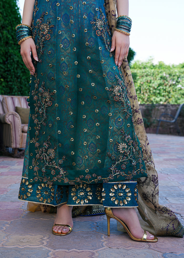 Laj by Lajwanti | Runaway Formals 25 | Teal Aura - Official Laj by Lajwanti stockist in UK - Sakeena London