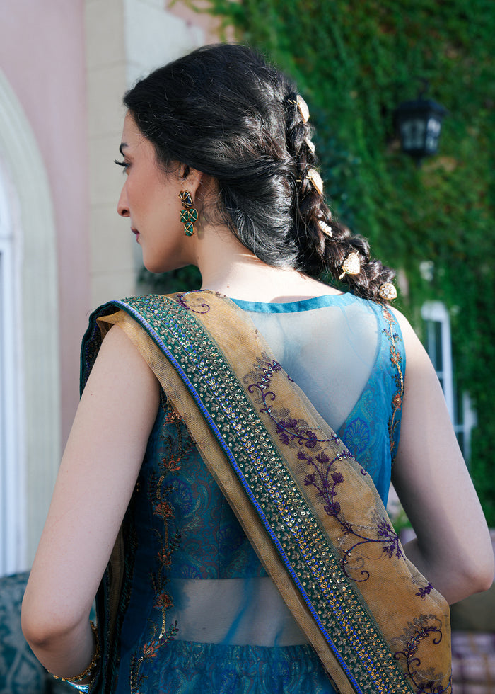 Laj by Lajwanti | Runaway Formals 25 | Teal Aura - Official Laj by Lajwanti stockist in UK - Sakeena London
