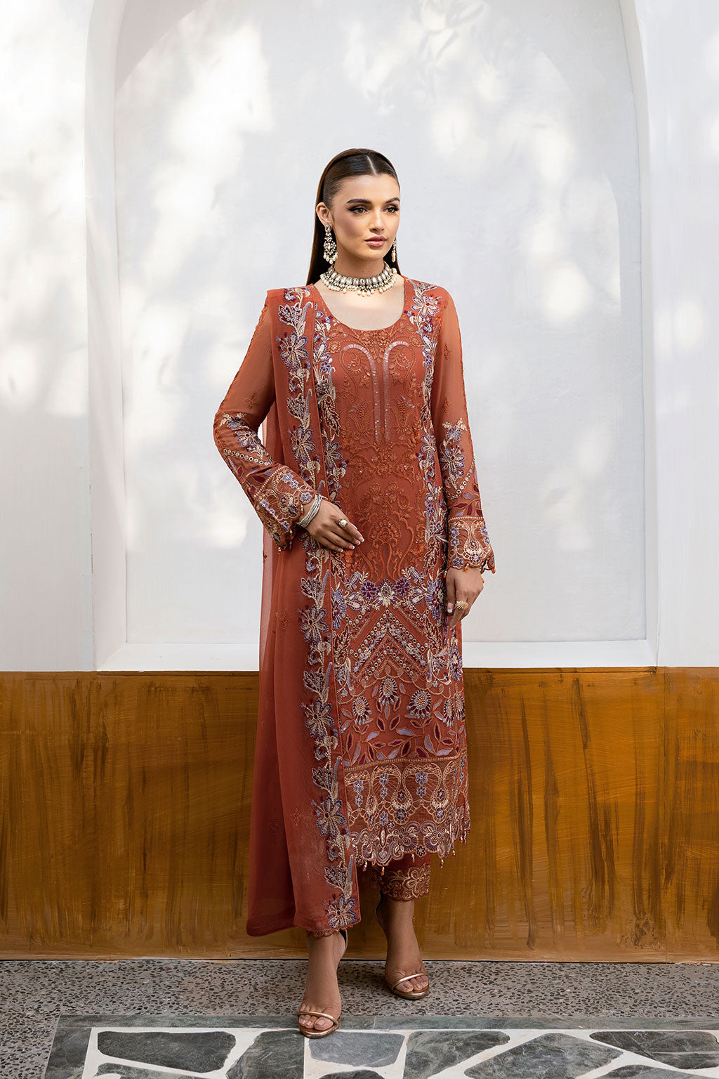 Ramsha | Chevron Chiffon Collection | A-1007 - Official Ramsha stockist in UK - Sakeena London