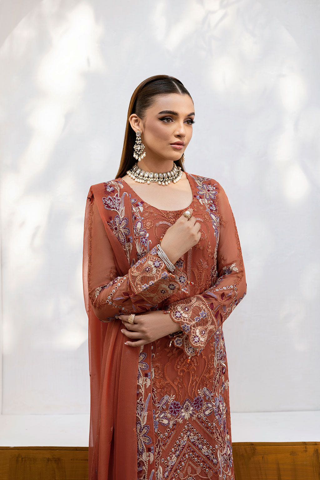 Ramsha | Chevron Chiffon Collection | A-1007 - Official Ramsha stockist in UK - Sakeena London