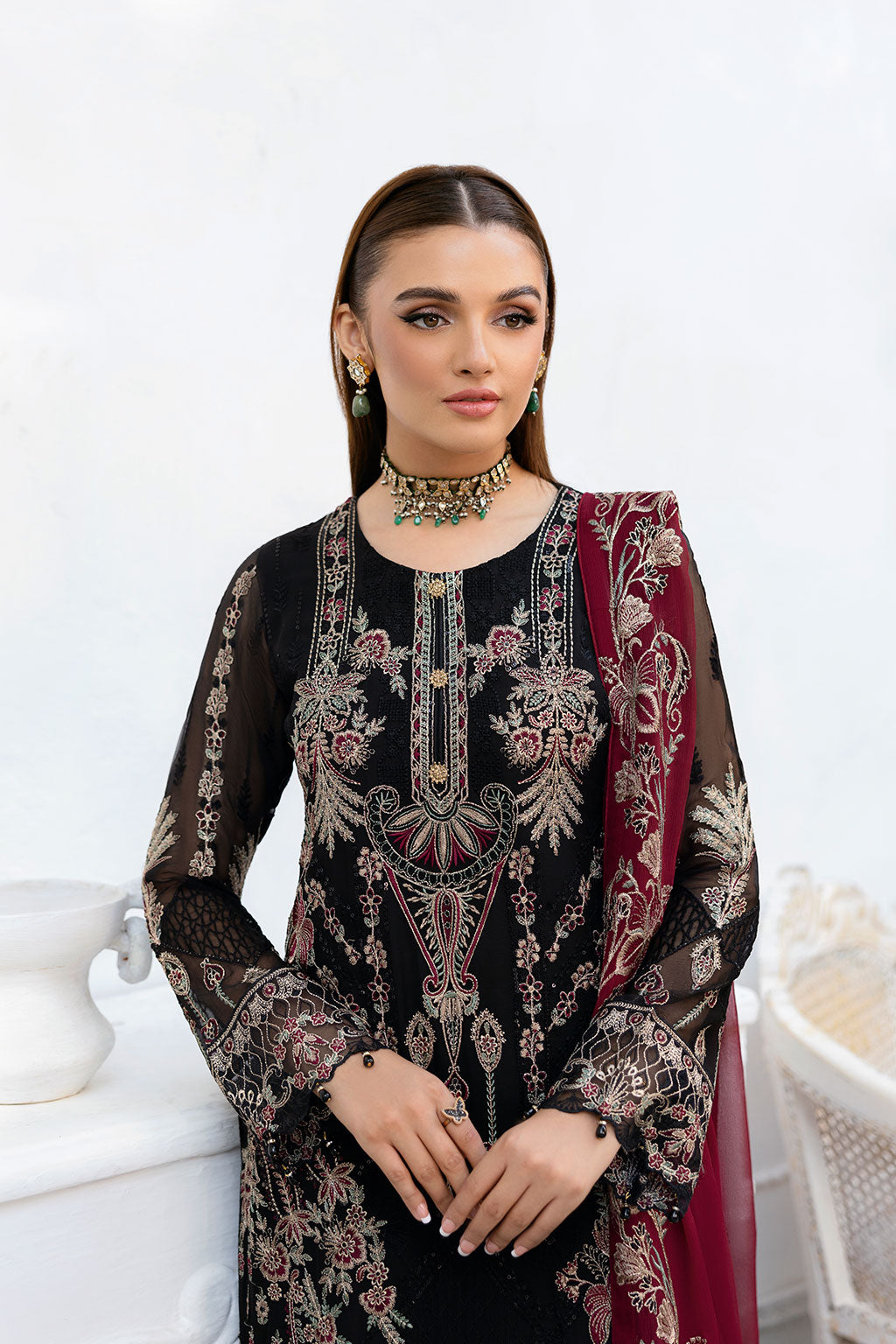 Ramsha | Chevron Chiffon Collection | A-1008 - Official Ramsha stockist in UK - Sakeena London