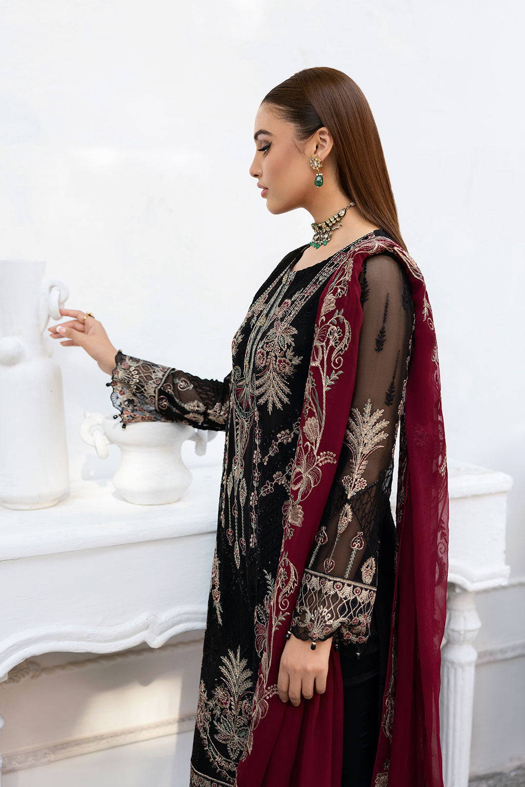 Ramsha | Chevron Chiffon Collection | A-1008 - Official Ramsha stockist in UK - Sakeena London