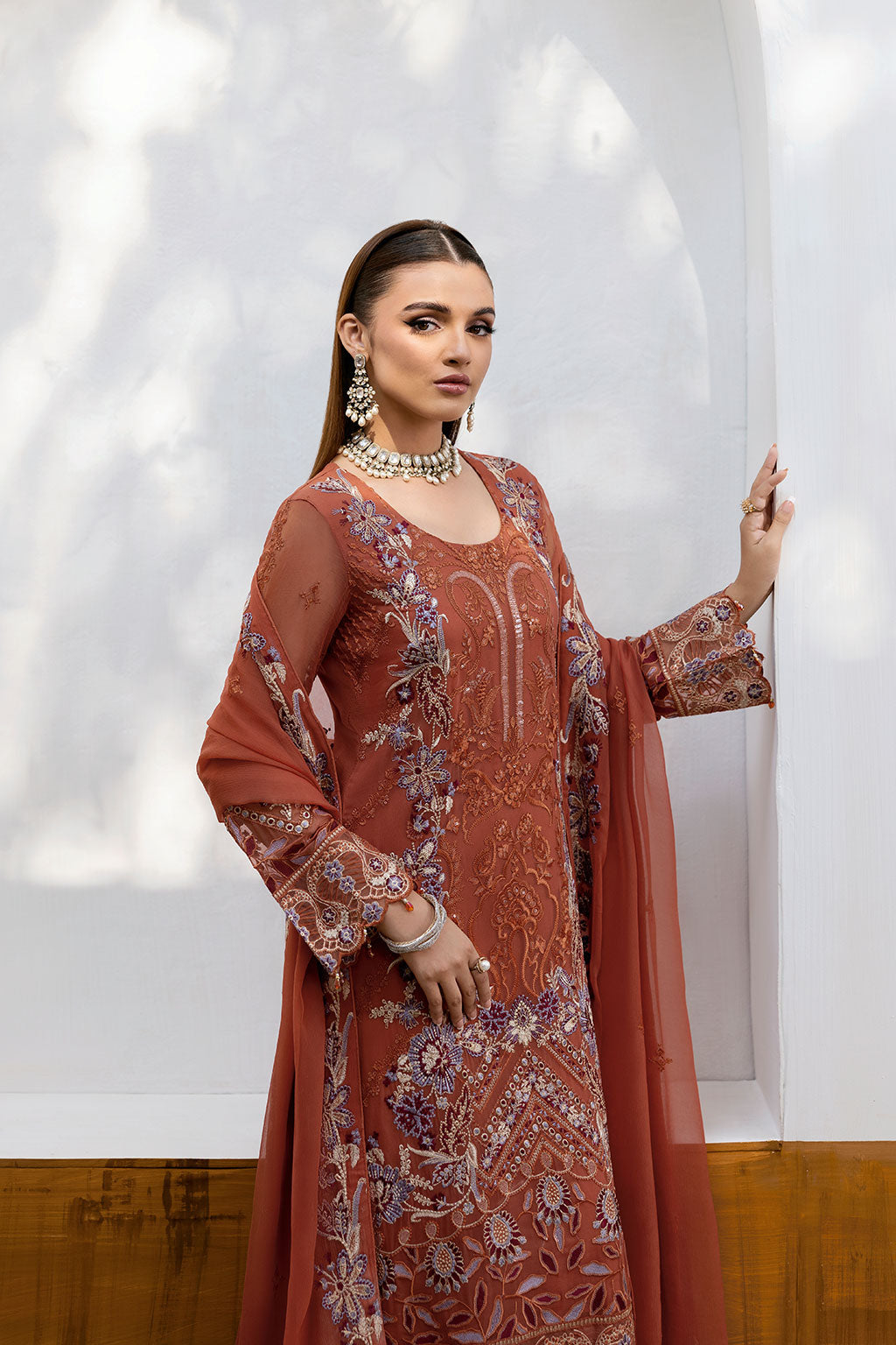 Ramsha | Chevron Chiffon Collection | A-1007 - Official Ramsha stockist in UK - Sakeena London