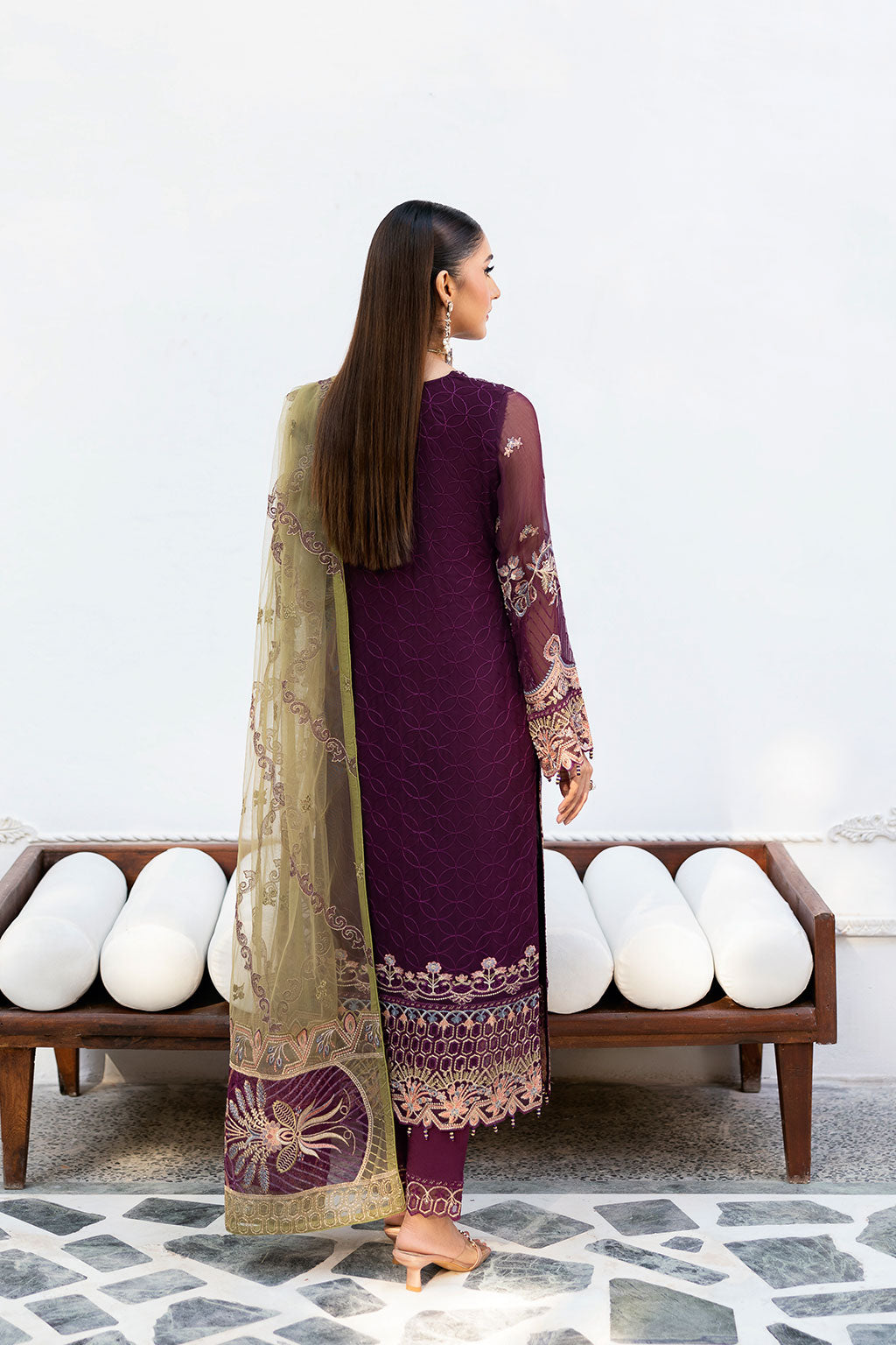 Ramsha | Chevron Chiffon Collection | A-1002 - Official Ramsha stockist in UK - Sakeena London
